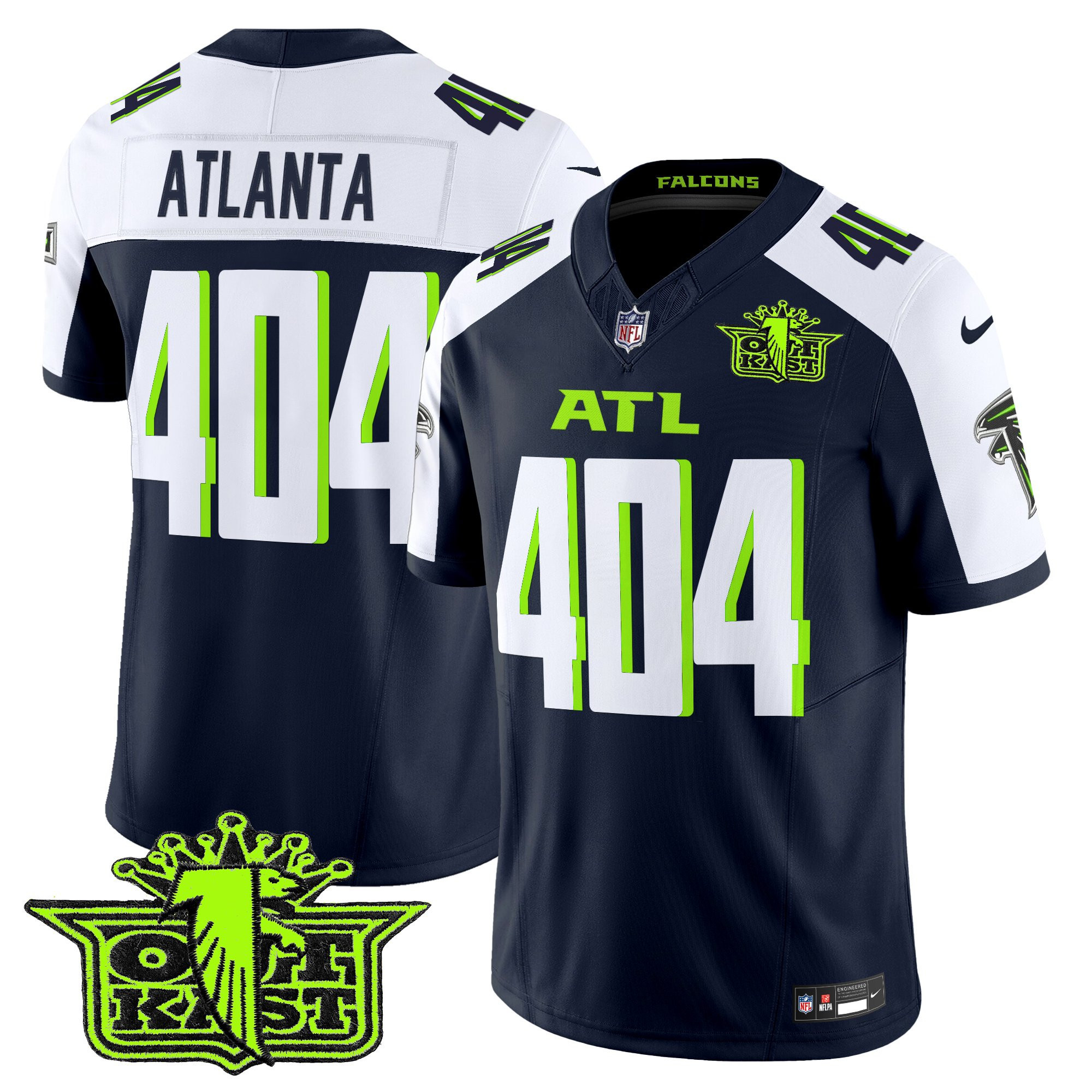 Atlanta 404 Men's Outkast x Atlanta Falcons 2025 Atliens Vapor Limited Atliens Alternate Jersey - All Stitched