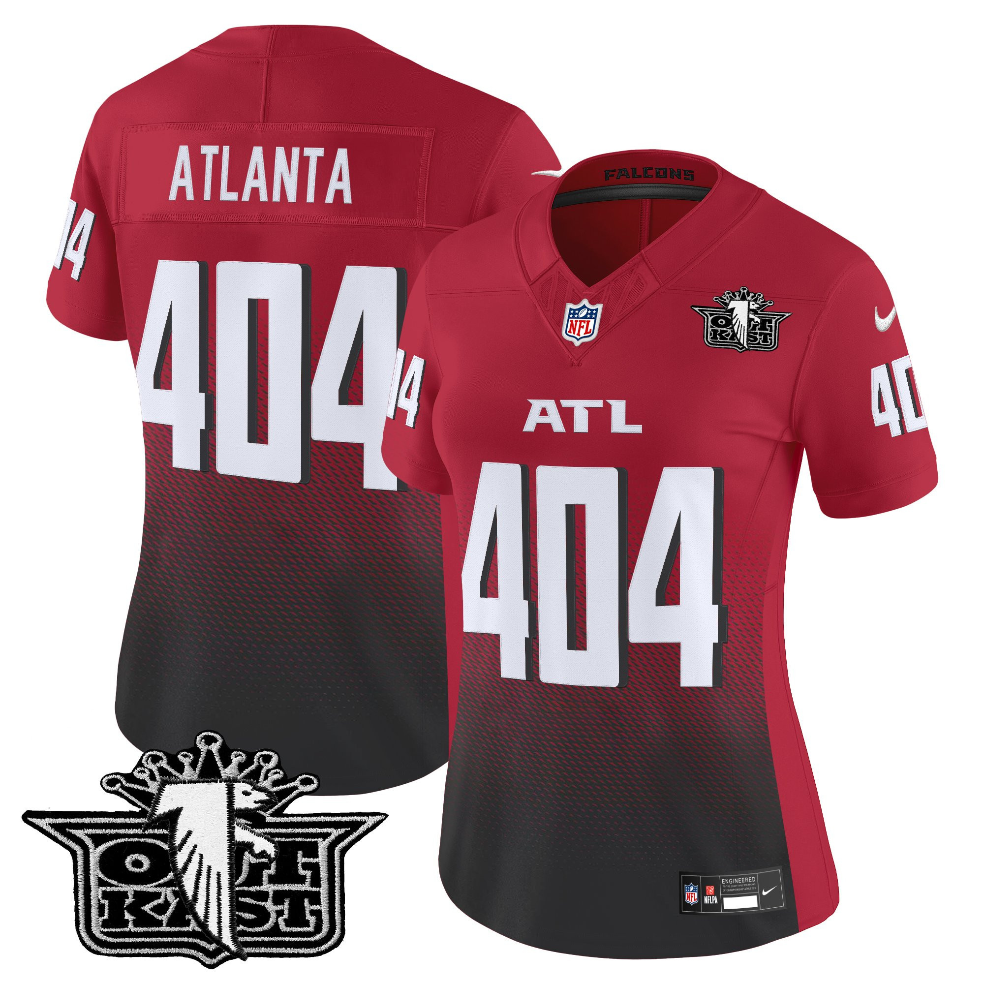 Atlanta 404 Women's Outkast x Atlanta Falcons 2025 Vapor Limited Red Jersey - All Stitched