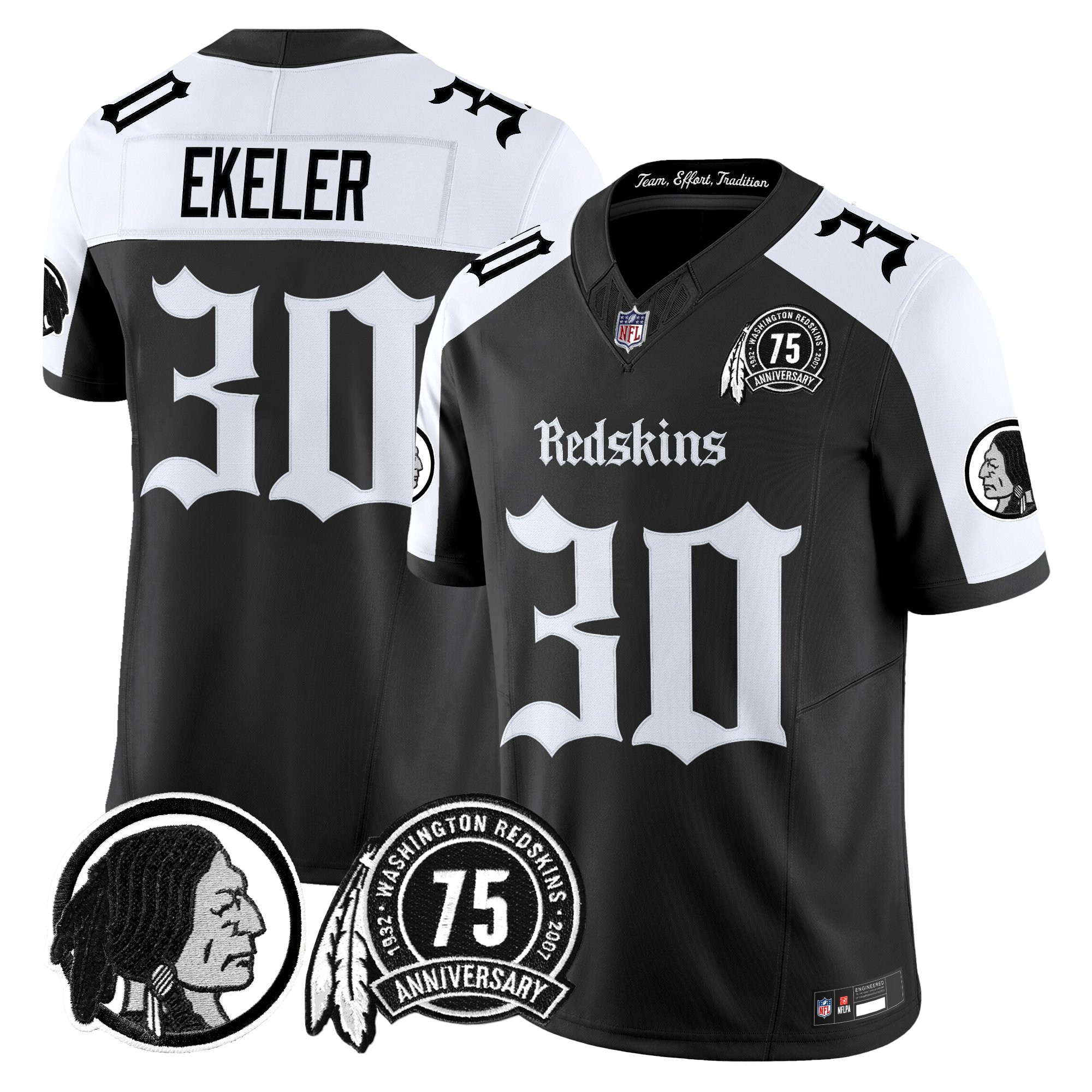 Austin Ekeler Men's Washington Commanders Gothic Capital Edition Vapor Limited Alternate Jersey - All Stitched