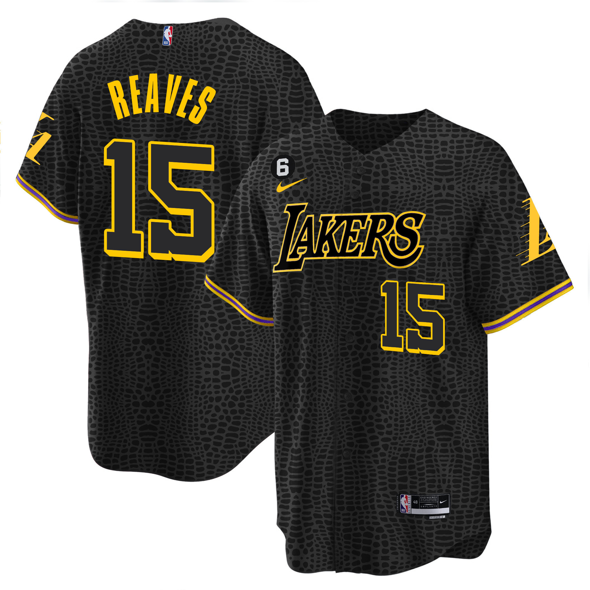 Austin Reaves Men's Los Angeles Lakers Cool Base Mamba Mamba Jersey - All Stitched