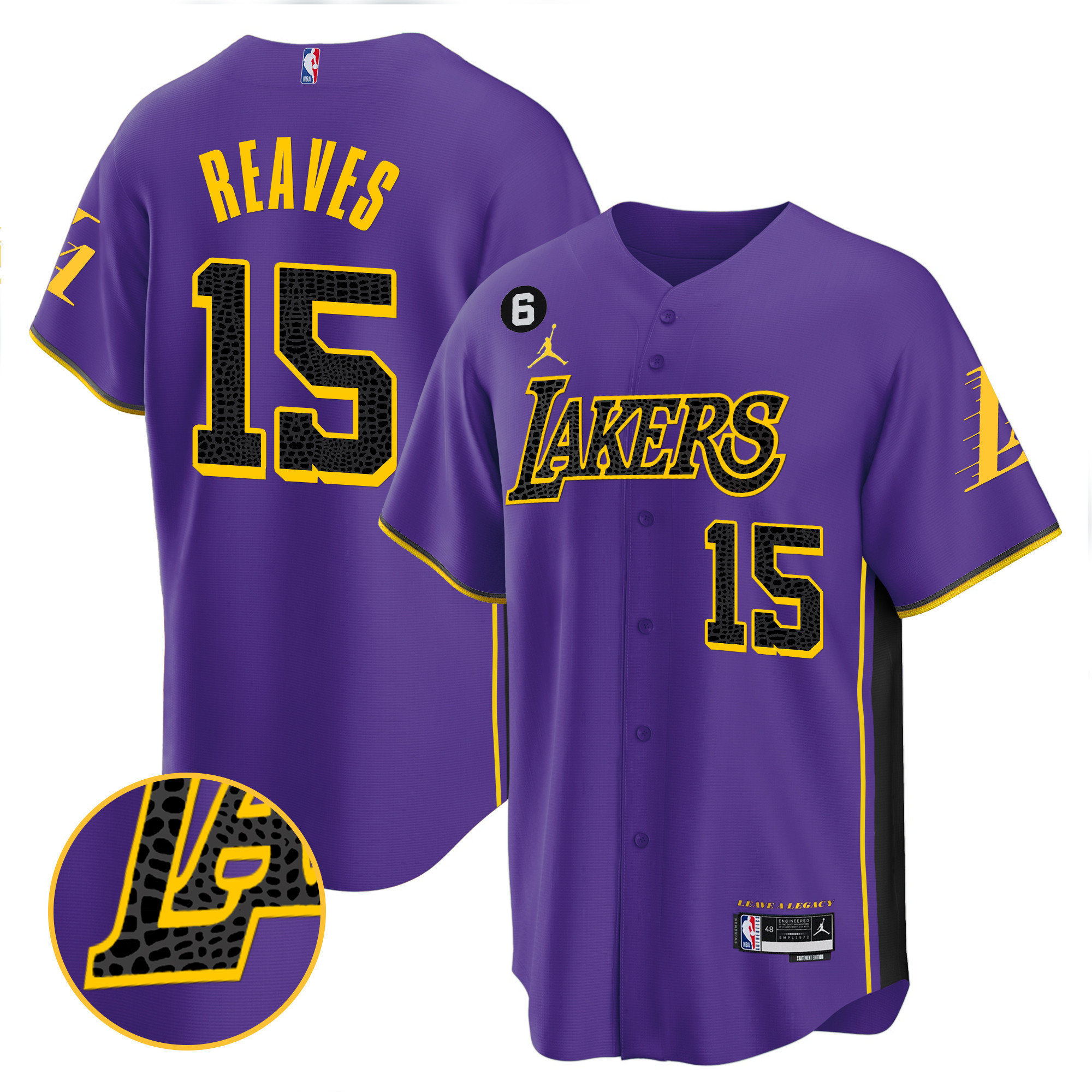 Austin Reaves Men's Los Angeles Lakers Cool Base Mamba Purple Jersey - All Stitched