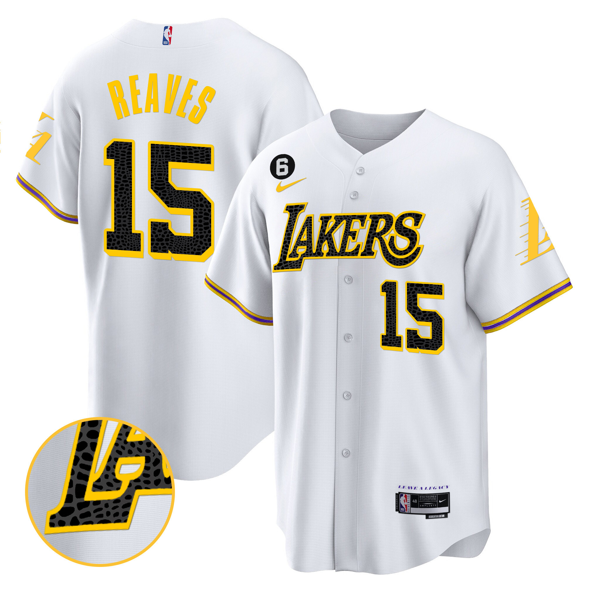 Austin Reaves Men's Los Angeles Lakers Cool Base Mamba White Jersey - All Stitched