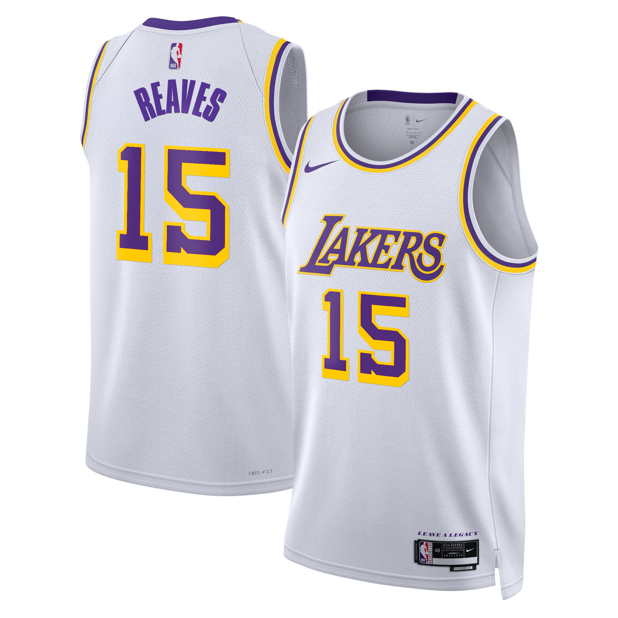 Austin Reaves Men's Los Angeles Lakers Swingman Association Jersey - All Stitched