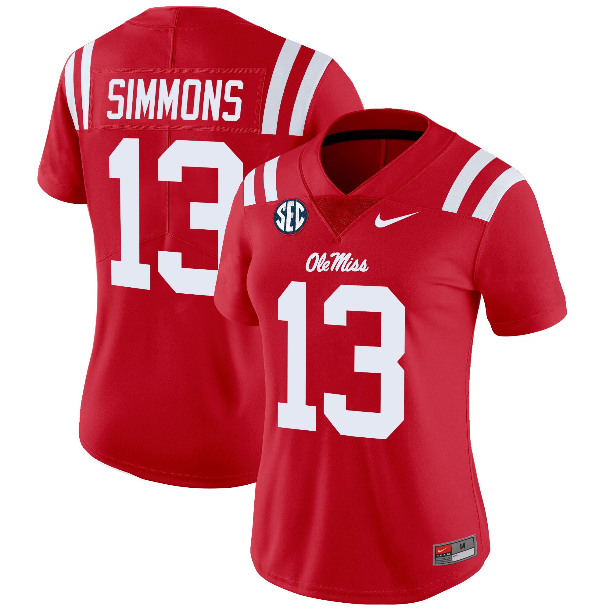 Austin Simmons Women's Ole Miss Rebels 2025 Vapor Limited Red Jersey - All Stitched