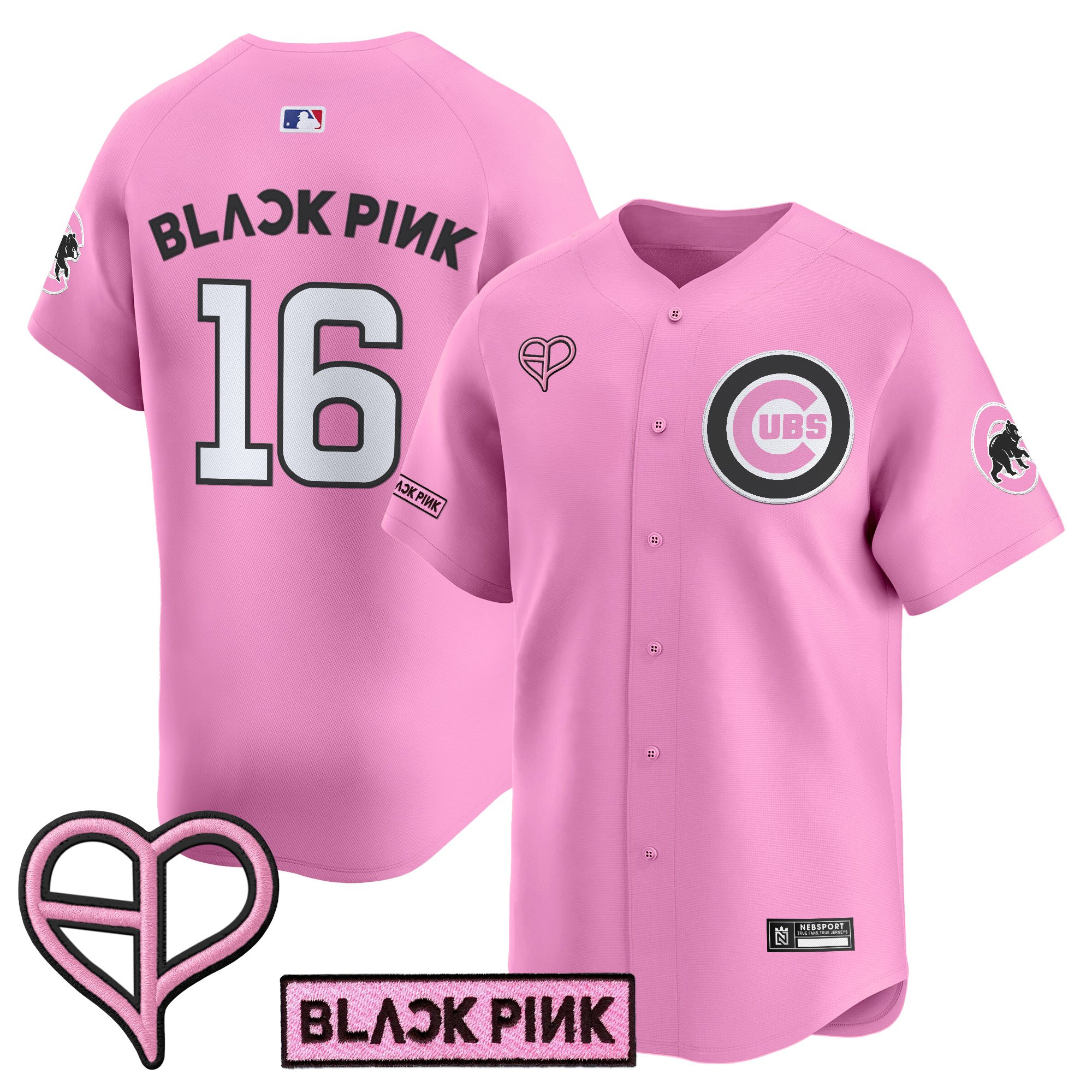 BL??KPI?K Unisex Chicago Cubs x BLACKPINK 2025 Vapor Premier Limited Pink Jersey - All Stitched
