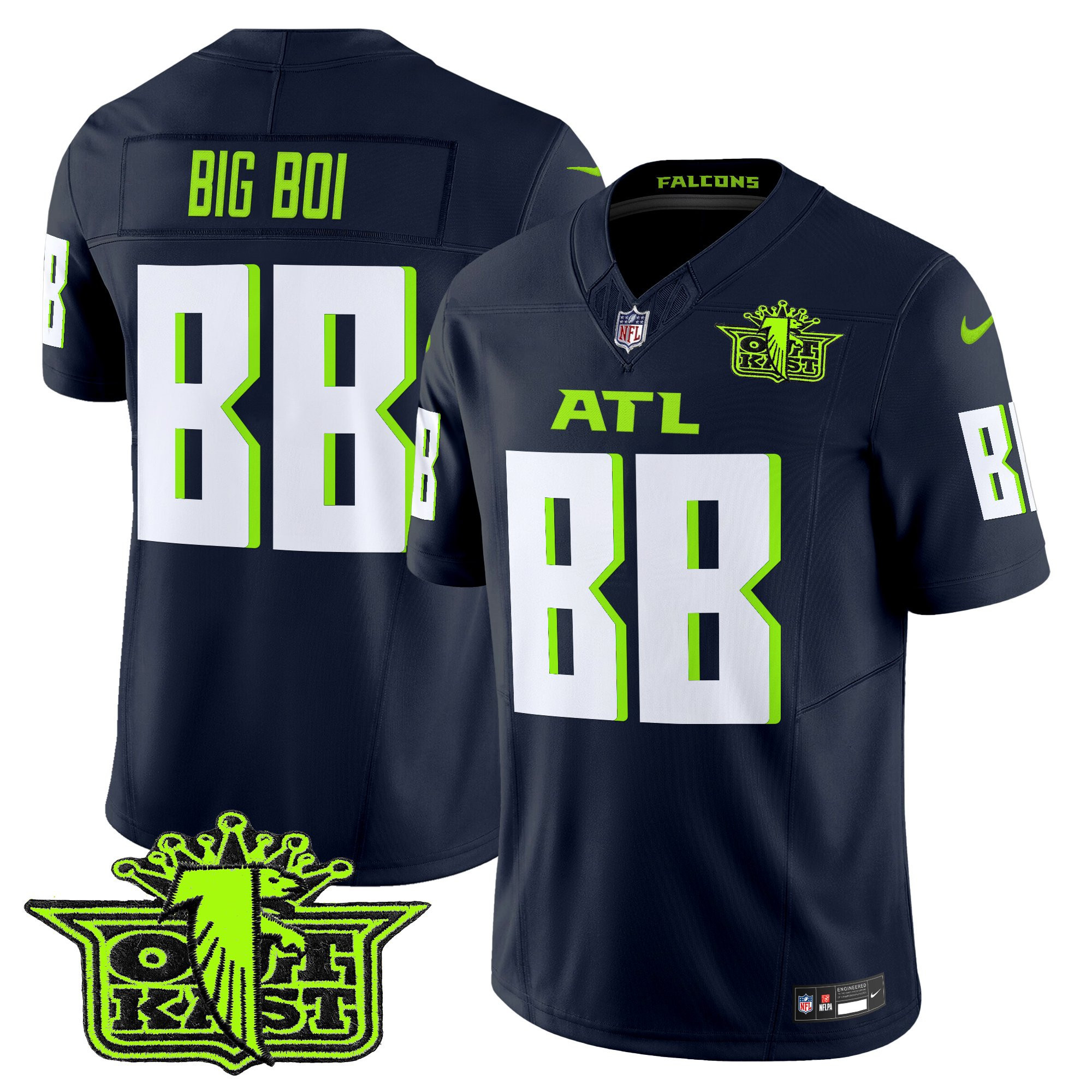Big Boi Men's Outkast x Atlanta Falcons 2025 Atliens Vapor Limited Atliens Jersey - All Stitched