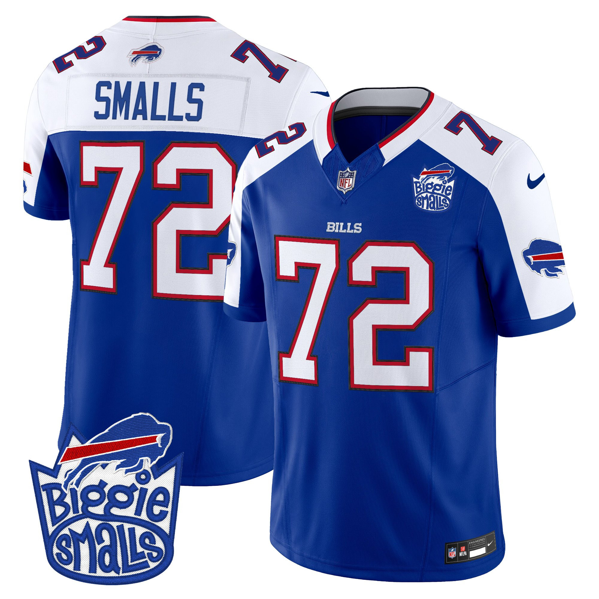 Biggie Smalls Men's Biggie Smalls ÃƒÆ’Ã¢â‚¬â€ Buffalo Bills Vapor Limited Royal Alternate Jersey - All stitched
