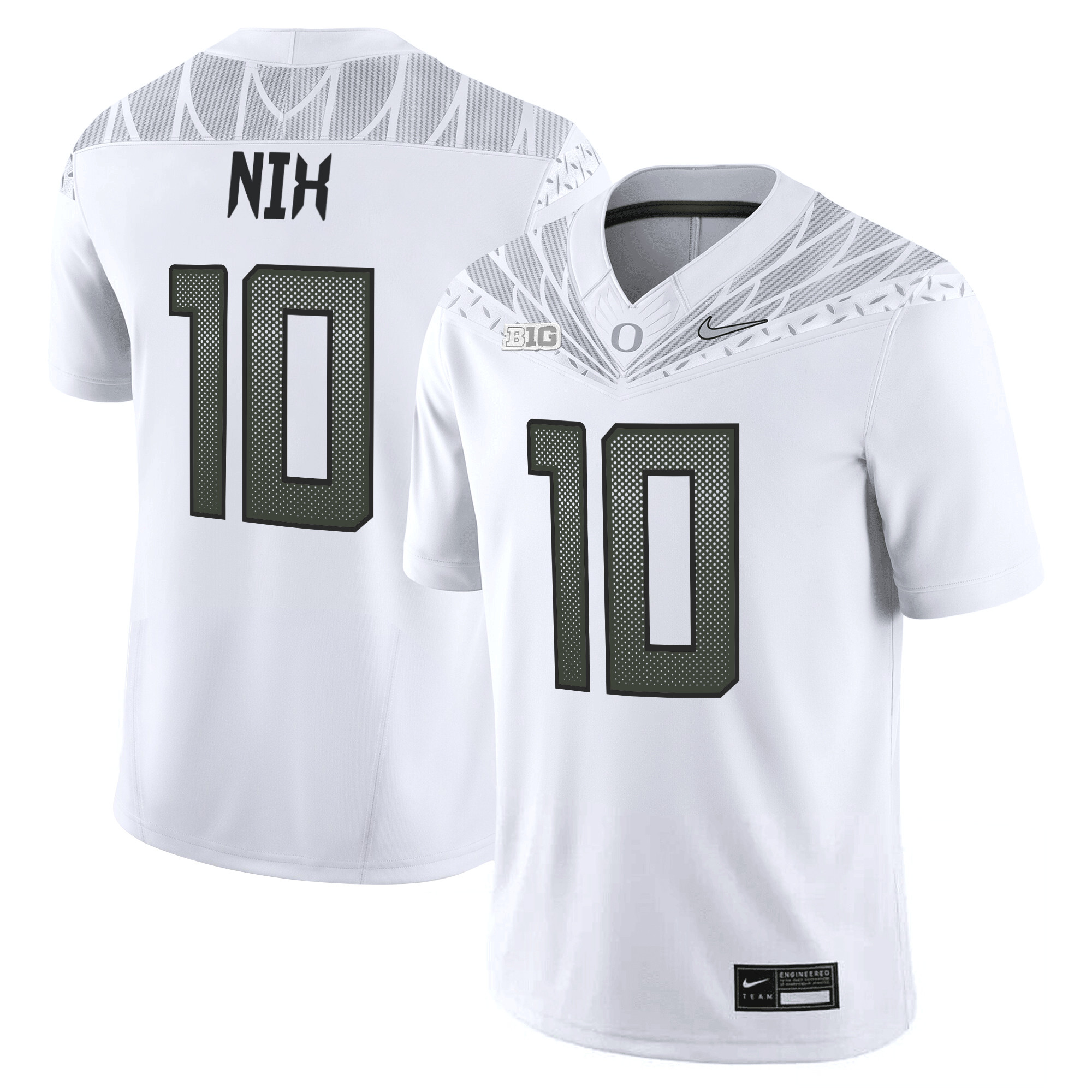 Bo Nix Men's Oregon Ducks 2025 Vapor Limited White Jersey V2 - All Stitched
