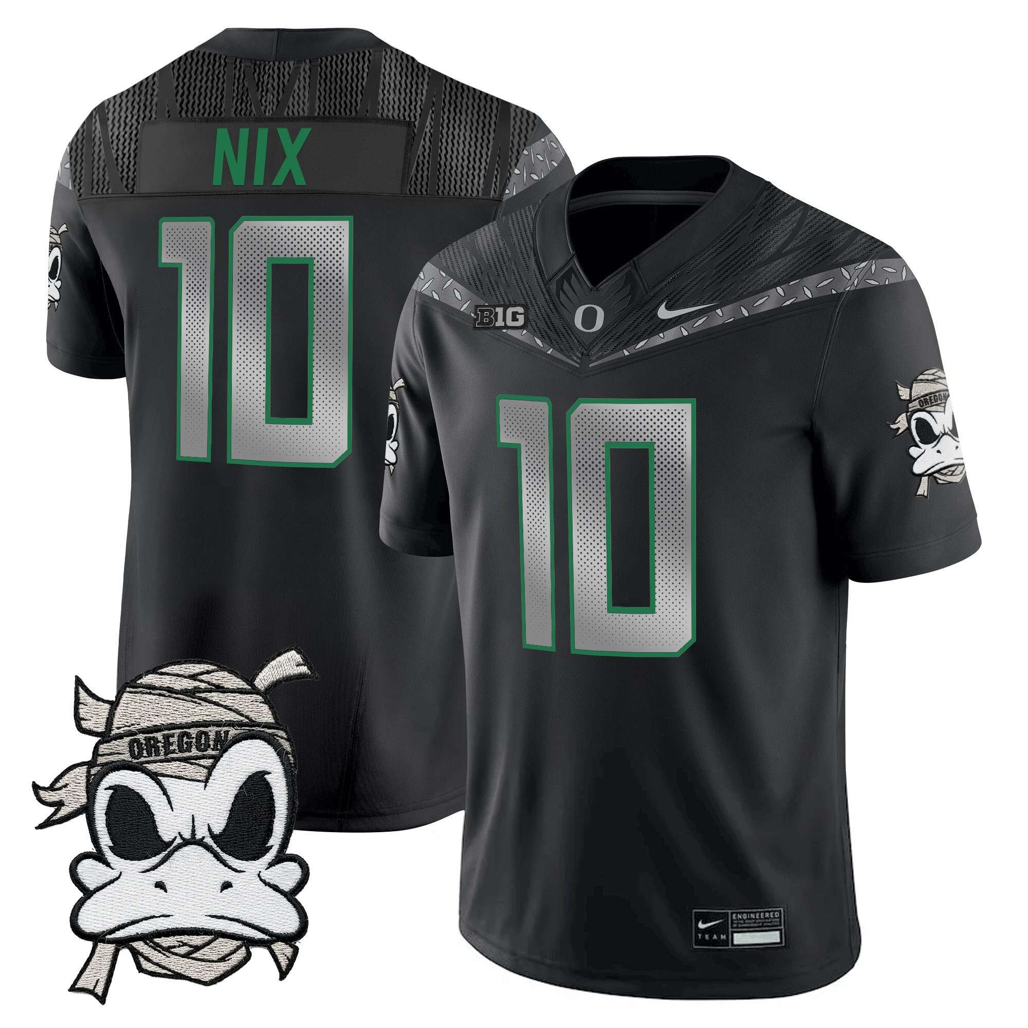 Bo Nix Youth's Oregon Ducks 2025 Mummy Duck Vapor Limited Black Jersey - All Stitched