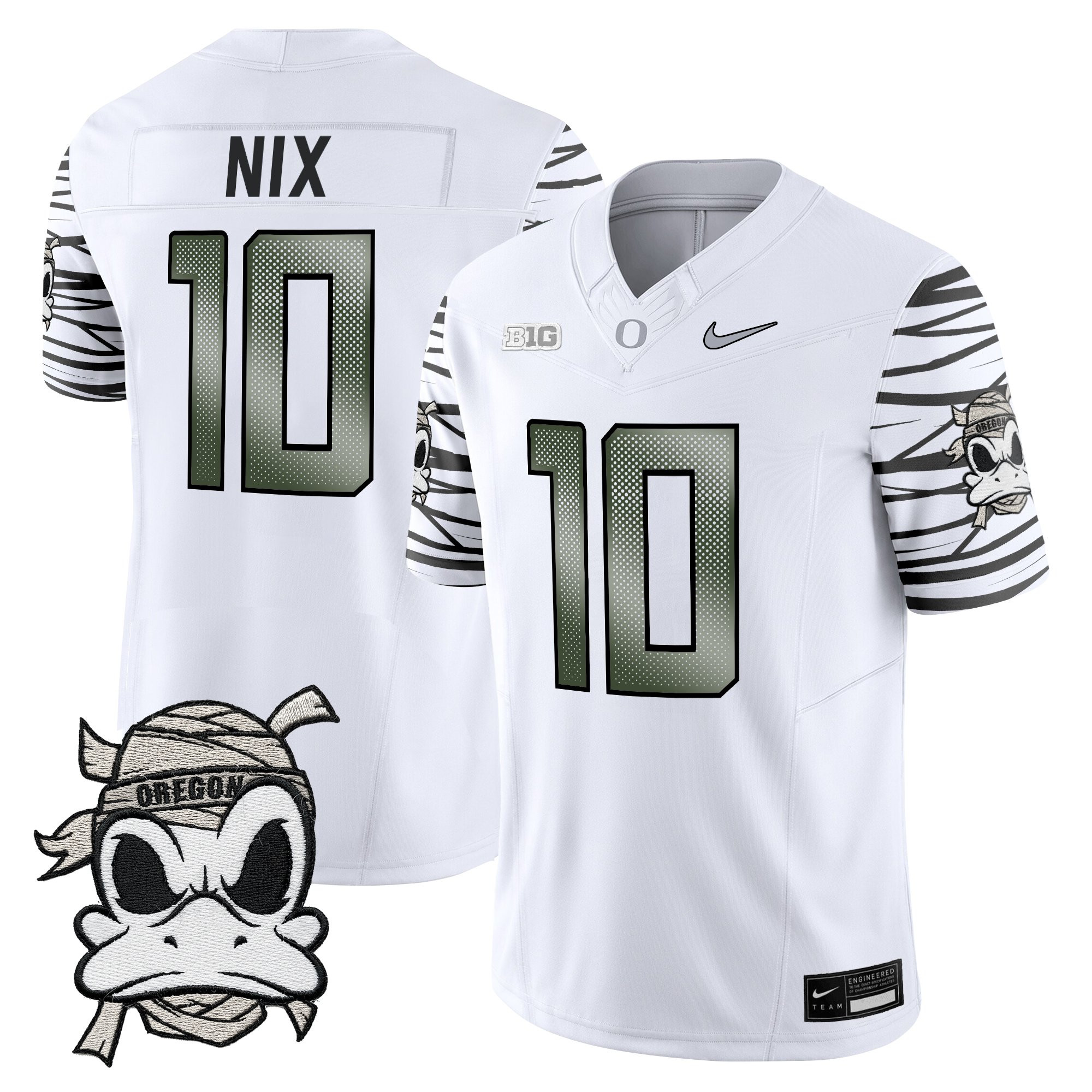 Bo Nix Youth's Oregon Ducks 2025 Mummy Duck Vapor Limited White Limited Jersey - All Stitched