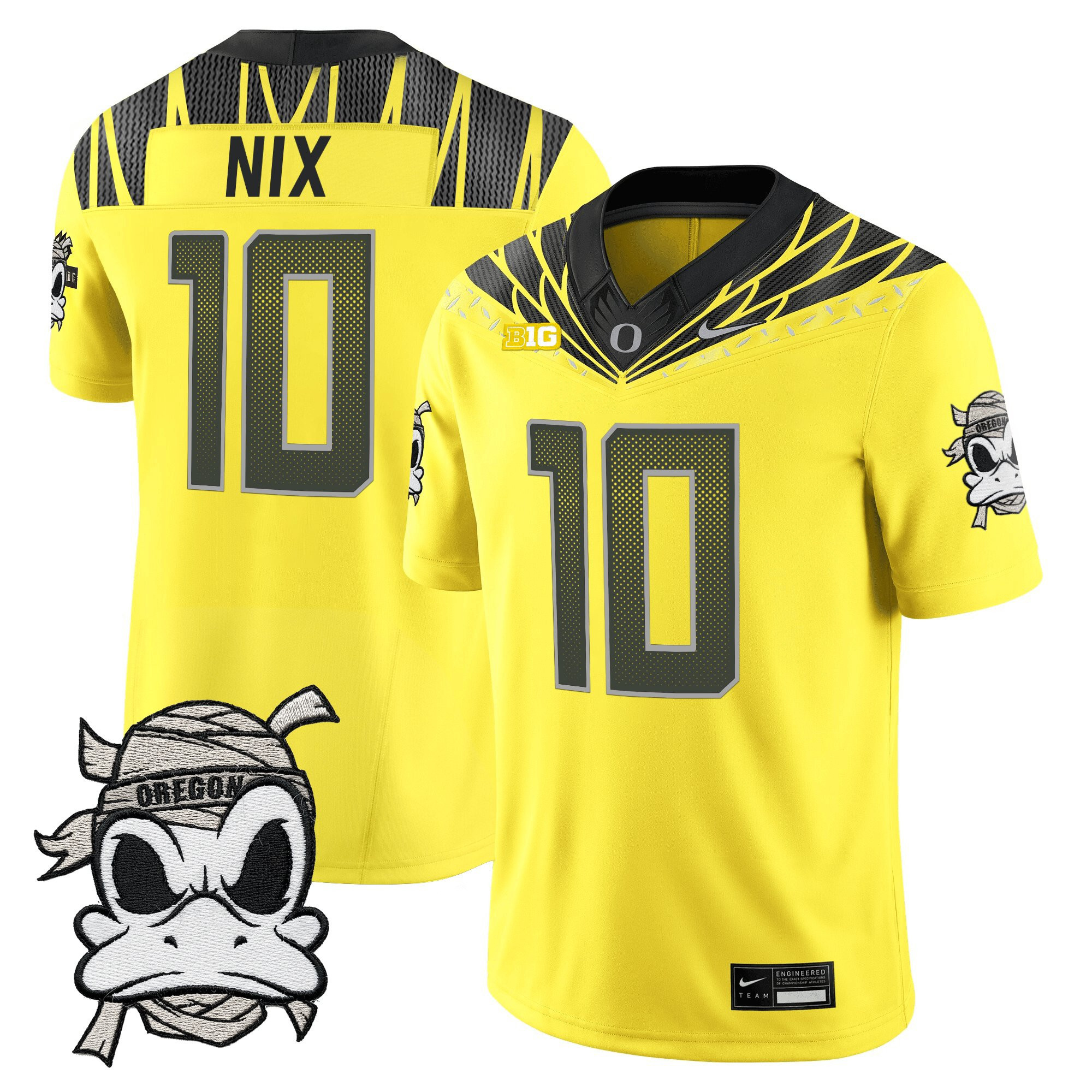 Bo Nix Youth's Oregon Ducks 2025 Mummy Duck Vapor Limited Yellow Jersey - All Stitched