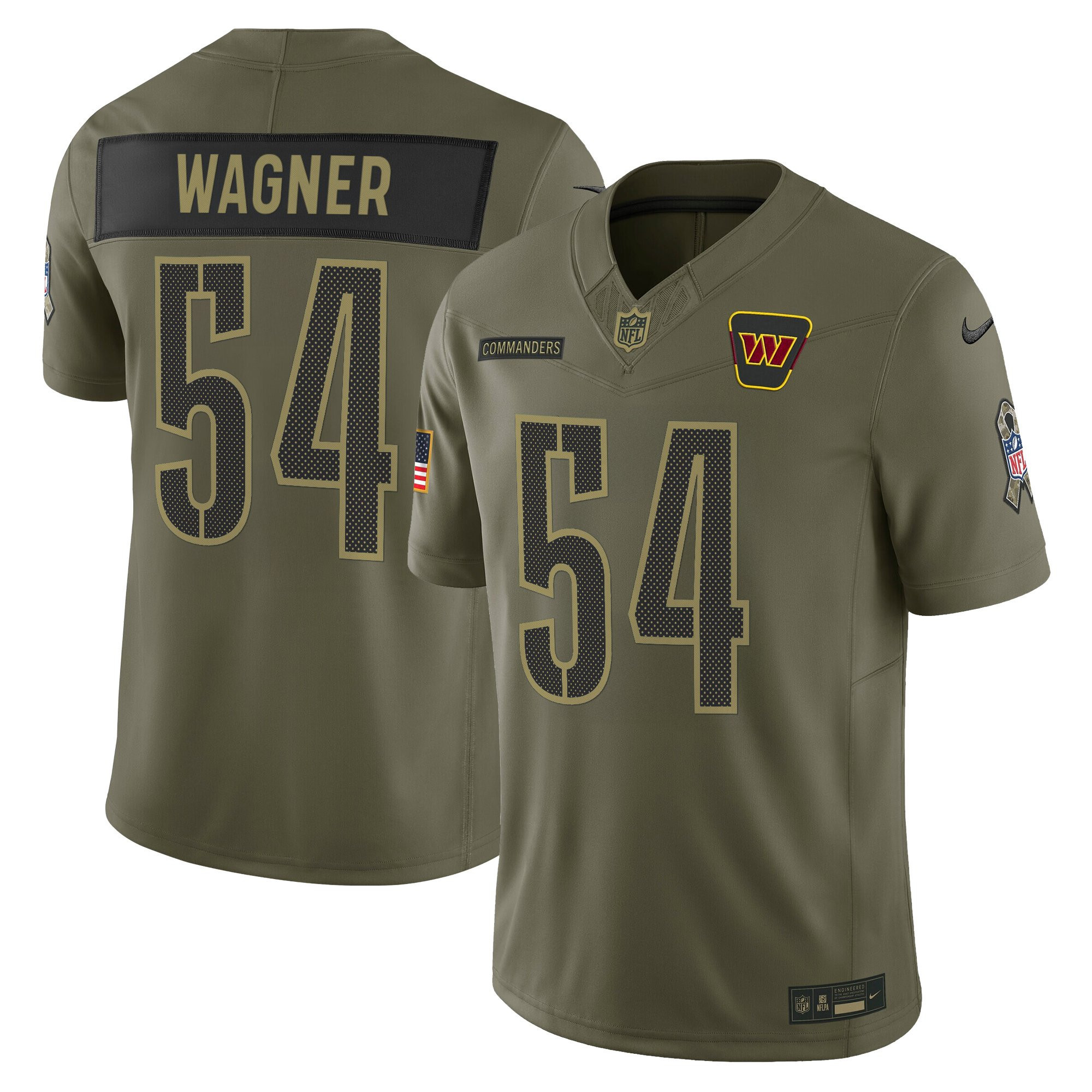 Bobby Wagner Men's Washington Commanders 2025 Salute to Service Vapor Limited Olive Jersey - All Stitched