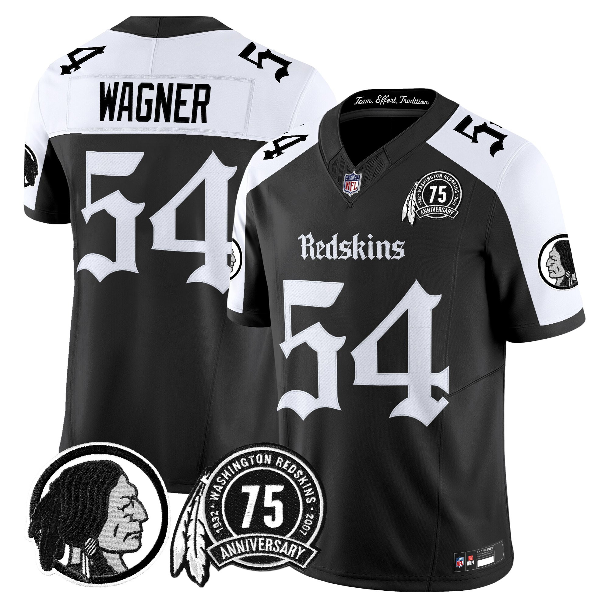 Bobby Wagner Men's Washington Commanders Gothic Capital Edition Vapor Limited Alternate Jersey - All Stitched