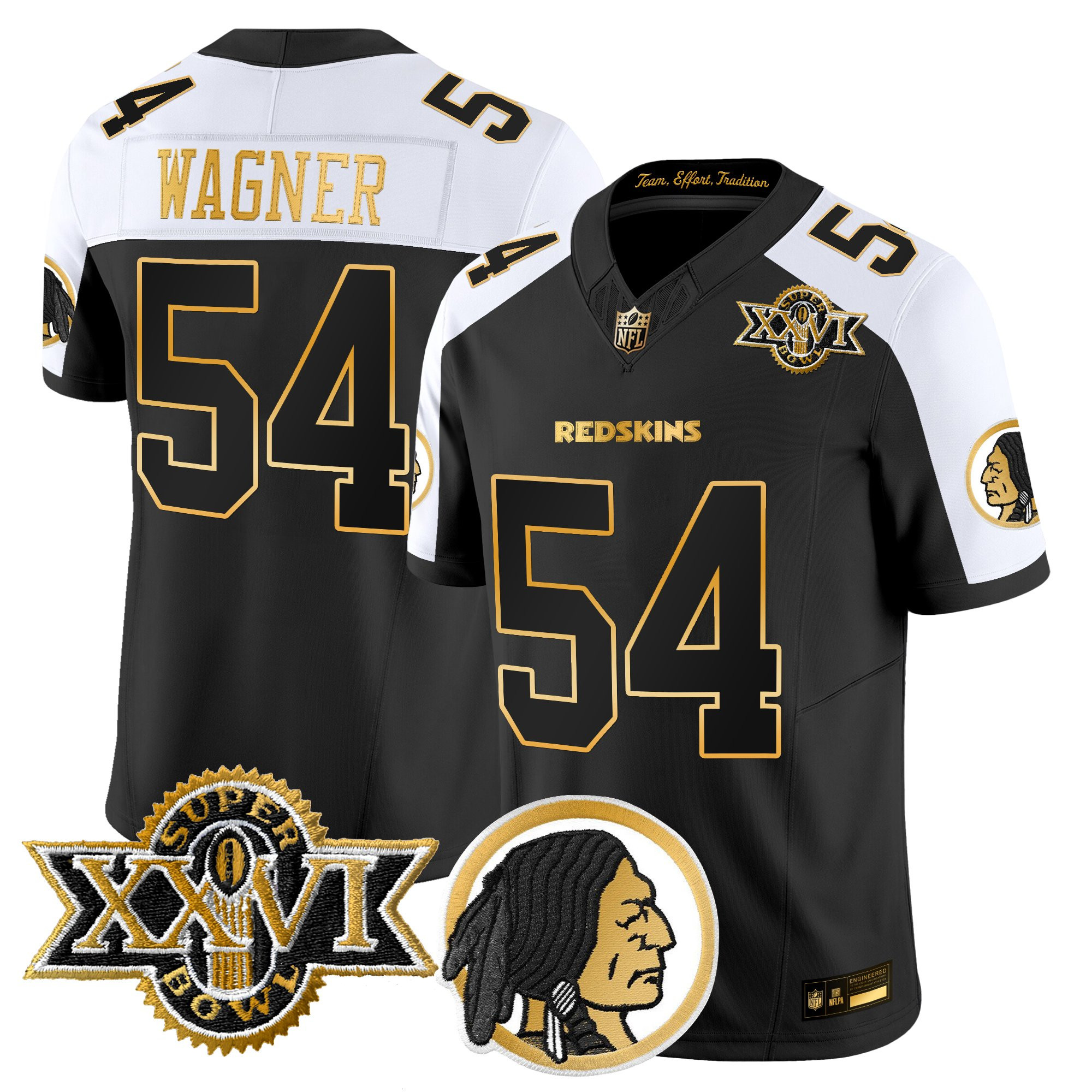 Bobby Wagner Men's Washington Commanders Throwback 1992 Super Bowl XXVI Patch Gold Vapor Limited Alternate Jersey - All Stitched
