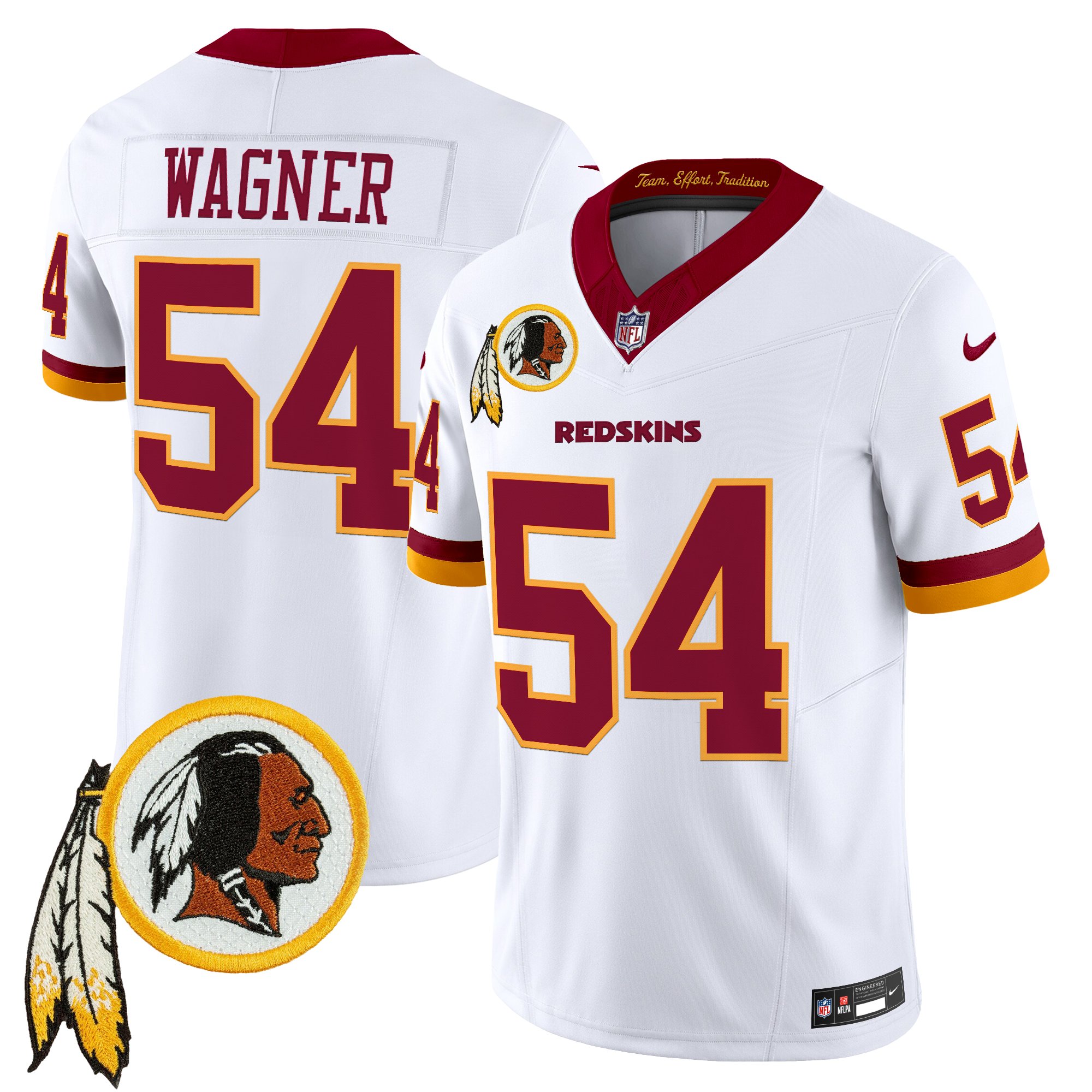 Bobby Wagner Men's Washington Commanders Throwback Vapor Limited White Jersey V3 - All Stitched