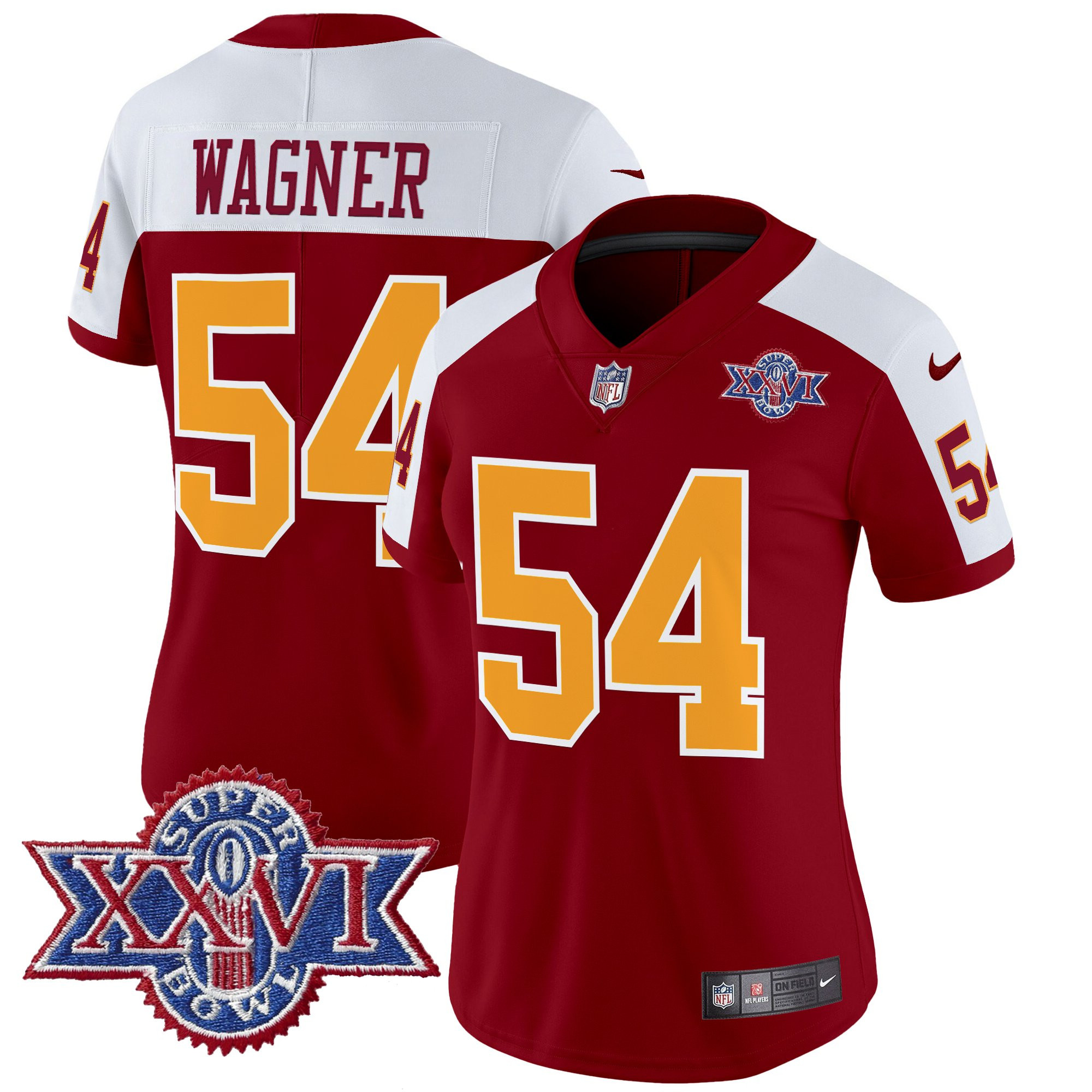 Bobby Wagner Women's Washington Commanders Throwback 1992 Super Bowl XXVI Patch Vapor Limited Burgundy Alternate Jersey - All Stitched