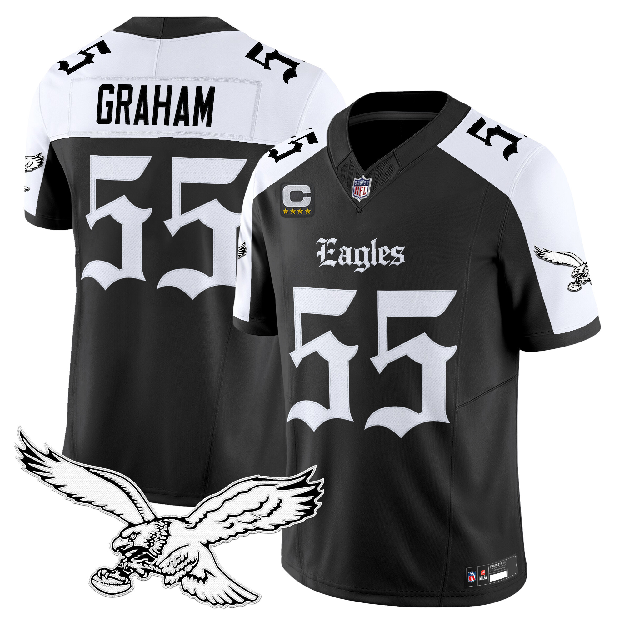 Brandon Graham Men's Philadelphia Eagles Gothic Philly Edition Vapor Limited Alternate Jersey - All Stitched