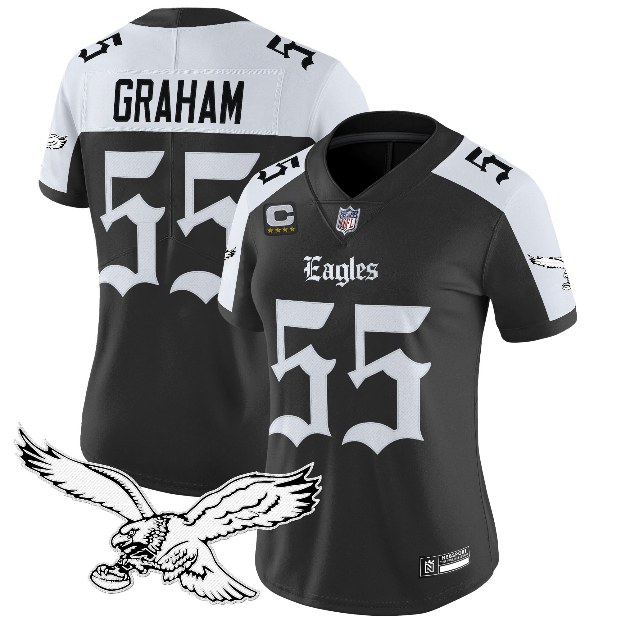 Brandon Graham Women's Philadelphia Eagles Gothic Philly Edition Vapor Limited Alternate Jersey - All Stitched
