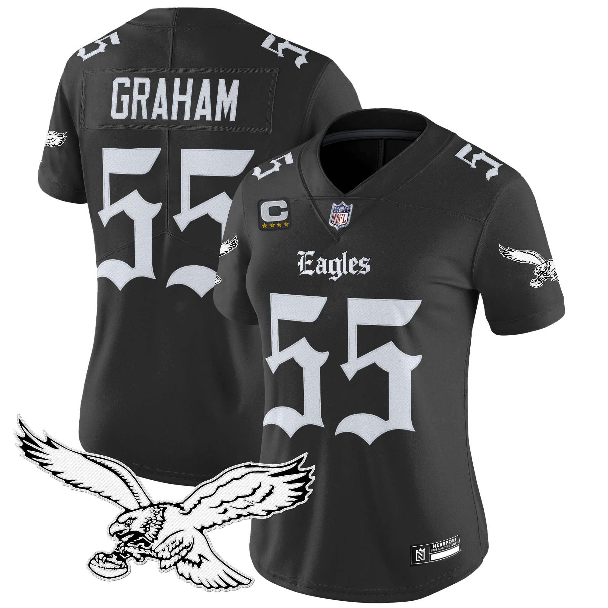 Brandon Graham Women's Philadelphia Eagles Gothic Philly Edition Vapor Limited Black Jersey - All Stitched