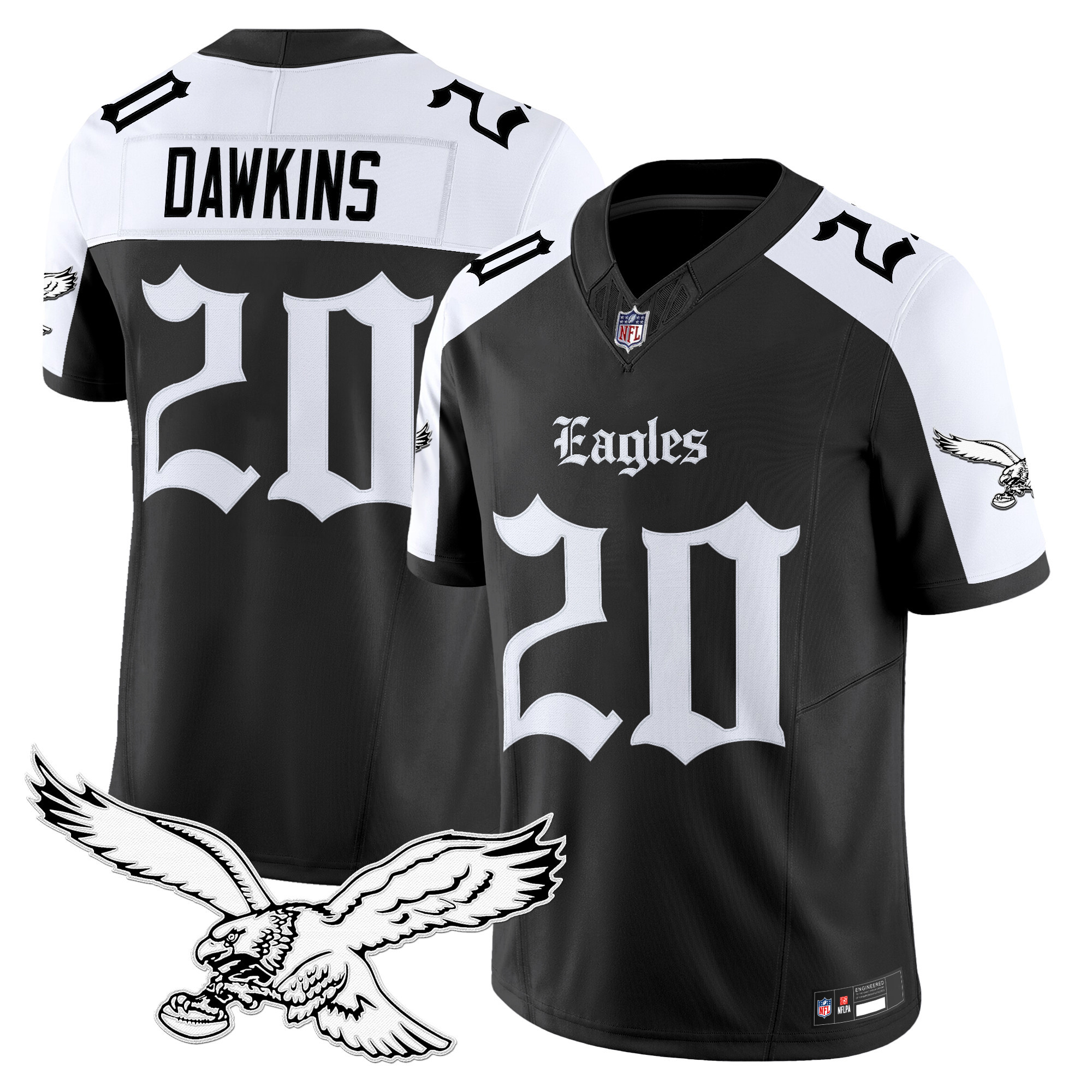 Brian Dawkins Men's Philadelphia Eagles Gothic Philly Edition Vapor Limited Alternate Jersey - All Stitched