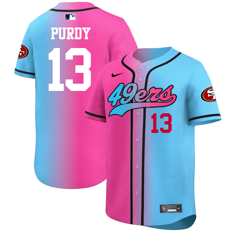 Brock Purdy San Francisco 49ers 2025 Gradient Pink-Blue Vapor Limited Men Jersey - All Stitched