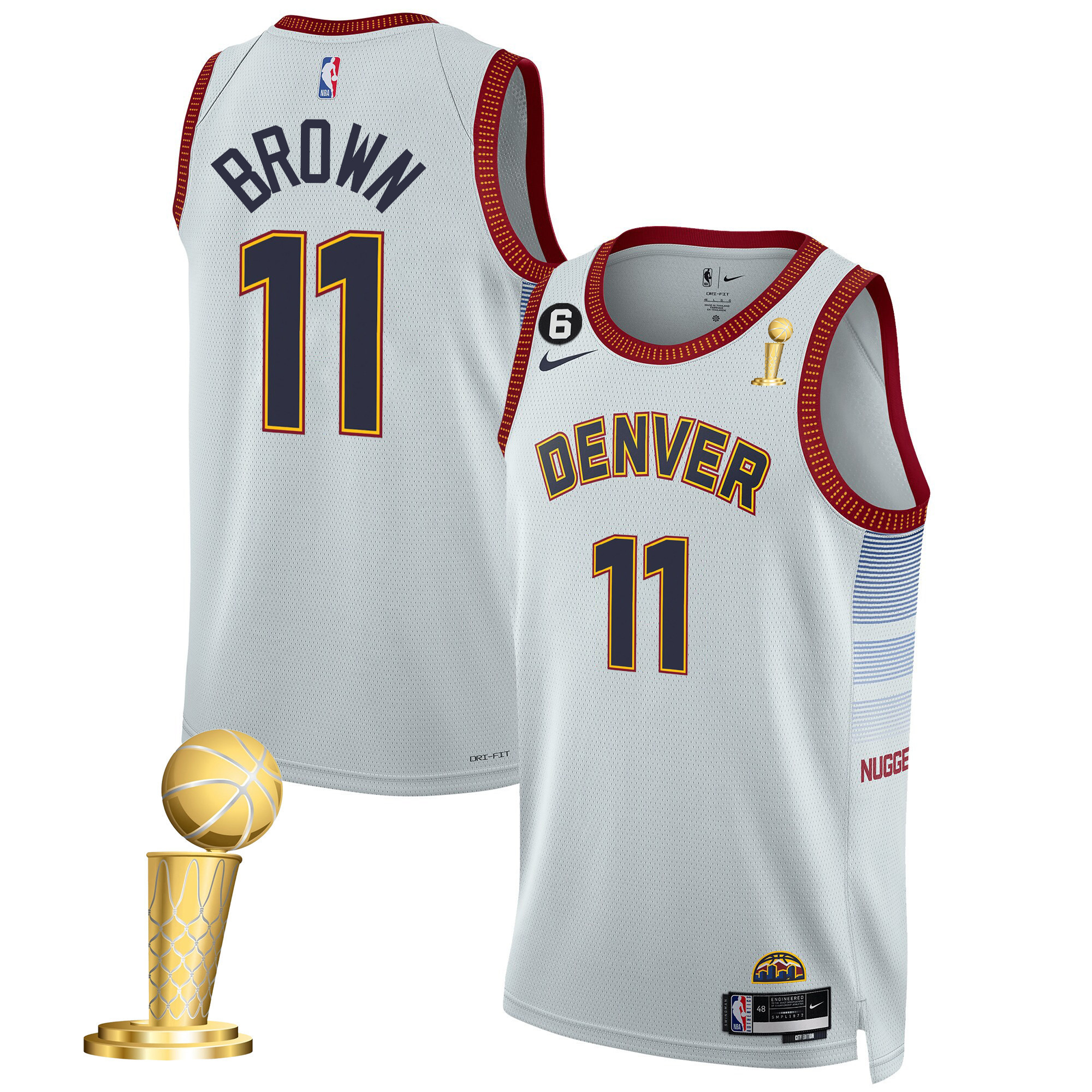 Bruce Brown Men's Denver Nuggets 2023 Champions City Jersey Collection - All Stitched