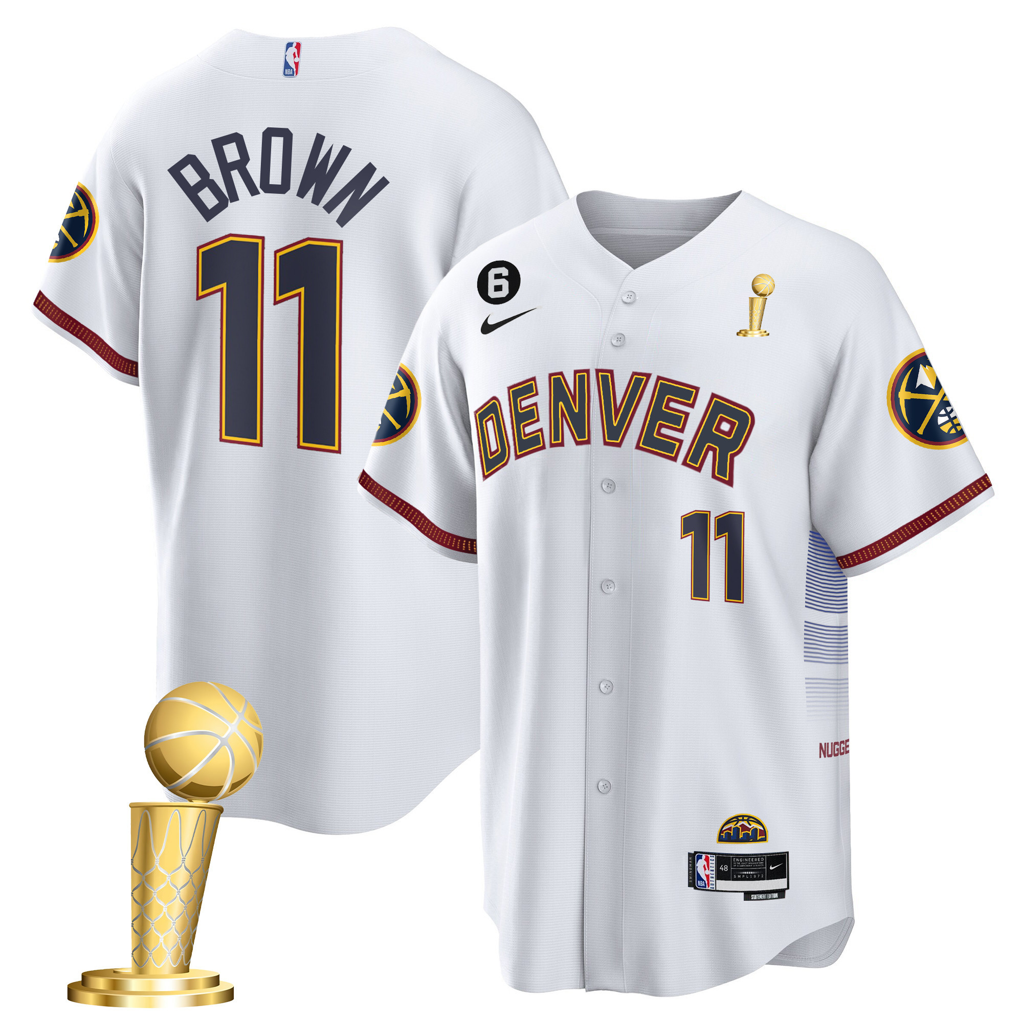 Bruce Brown Men's Denver Nuggets 2023 Champions Cool Base City Jersey - All Stitched