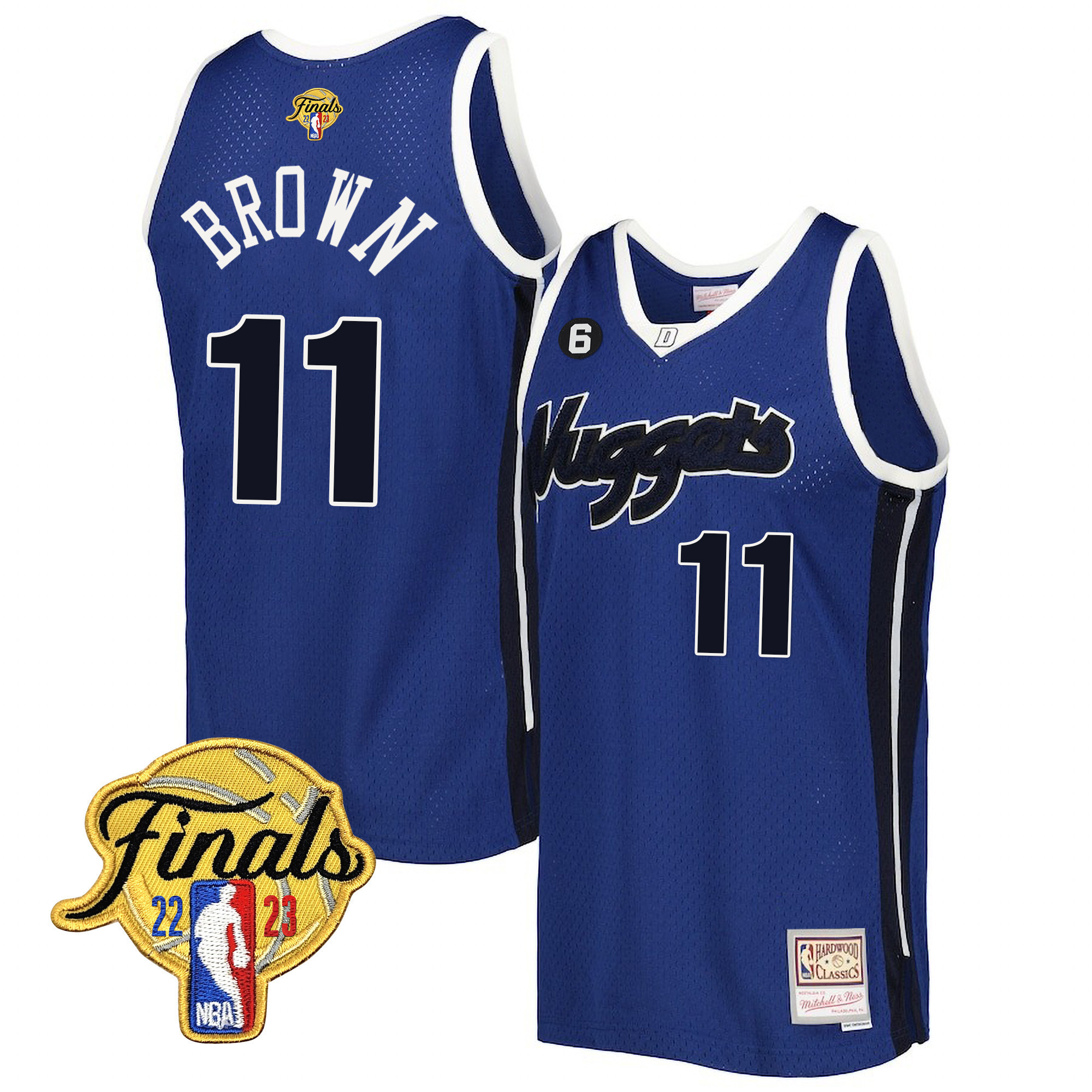 Bruce Brown Men's Denver Nuggets 2023 Finals Patch Collection Swingman Jersey V2 - All Stitched