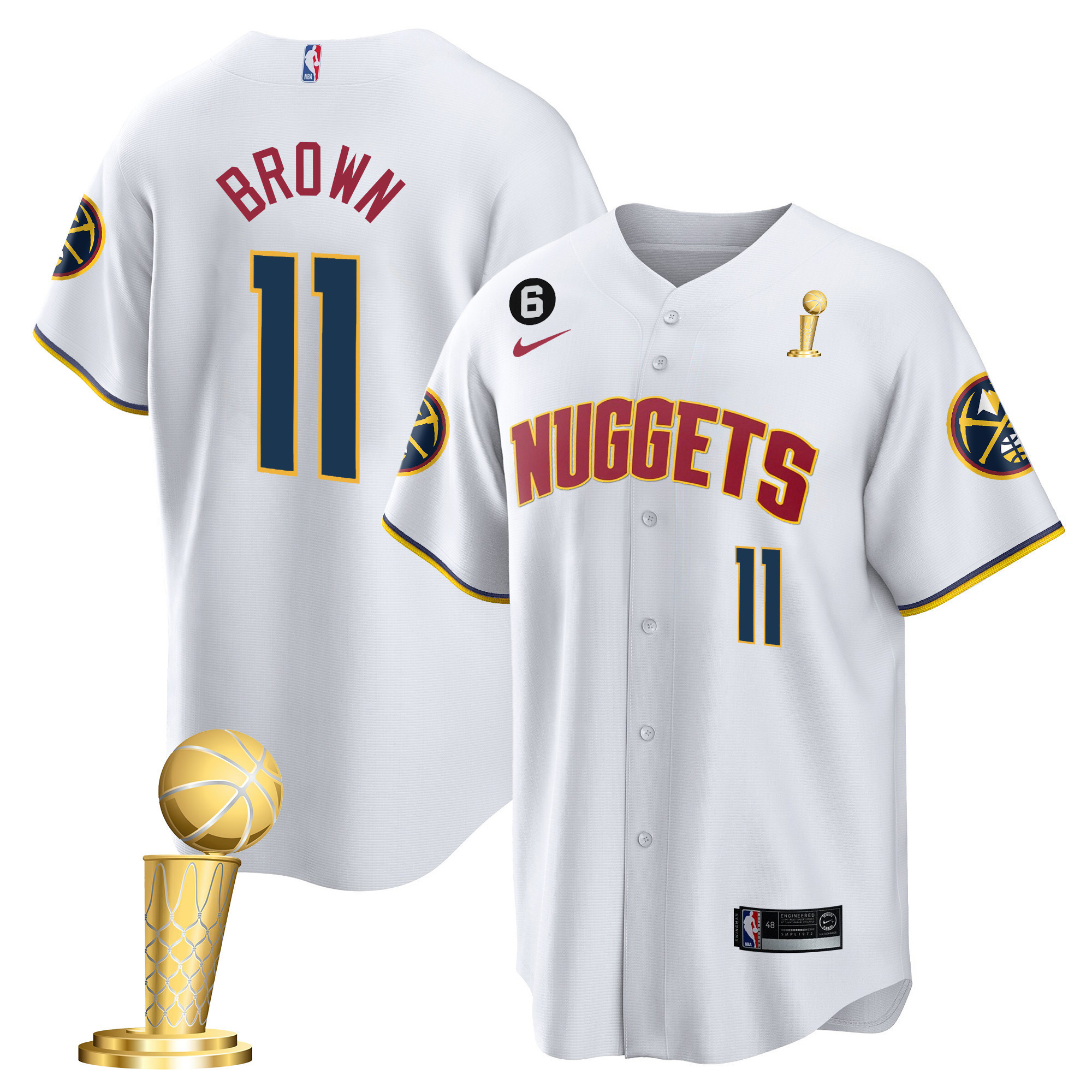 Bruce Brown Youth's Denver Nuggets 2023 Champions Cool Base Association Jersey - All Stitched