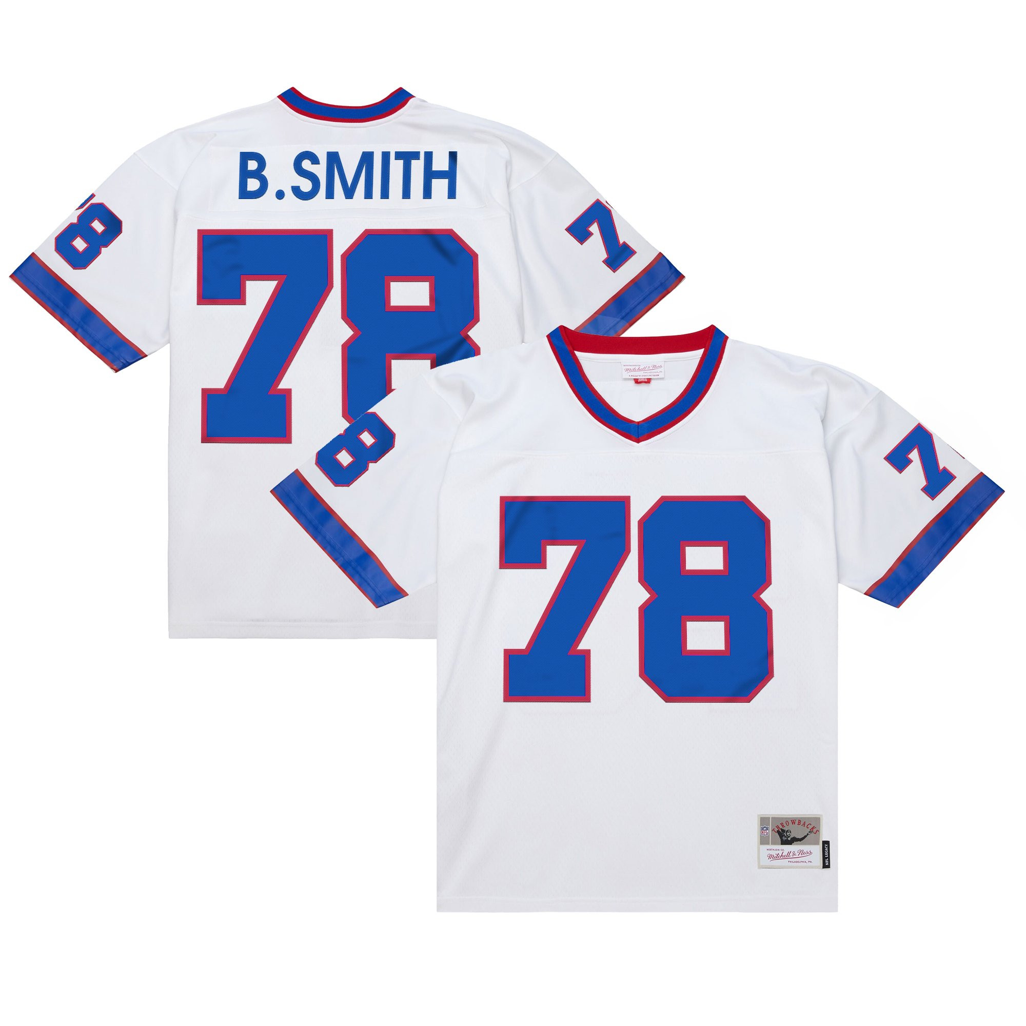 Bruce Smith Men's Buffalo Bills Throwback Player White Jersey - All Stitched