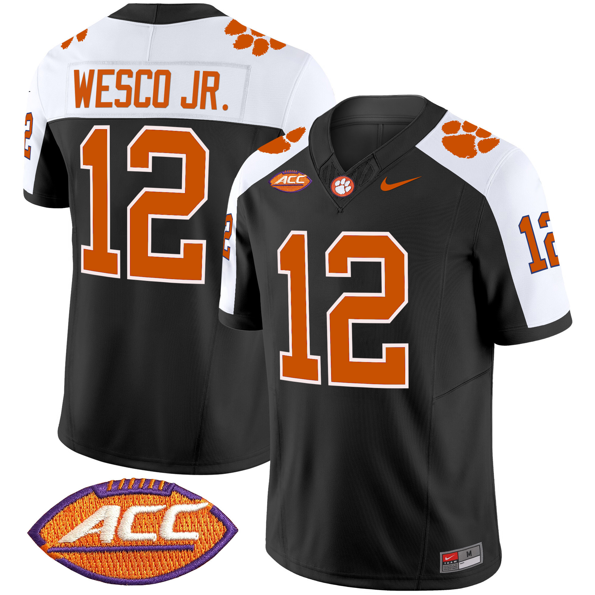 Bryant Wesco Jr. Men's Clemson Tigers 2025 Vapor Limited Black Alternate Jersey - All Stitched