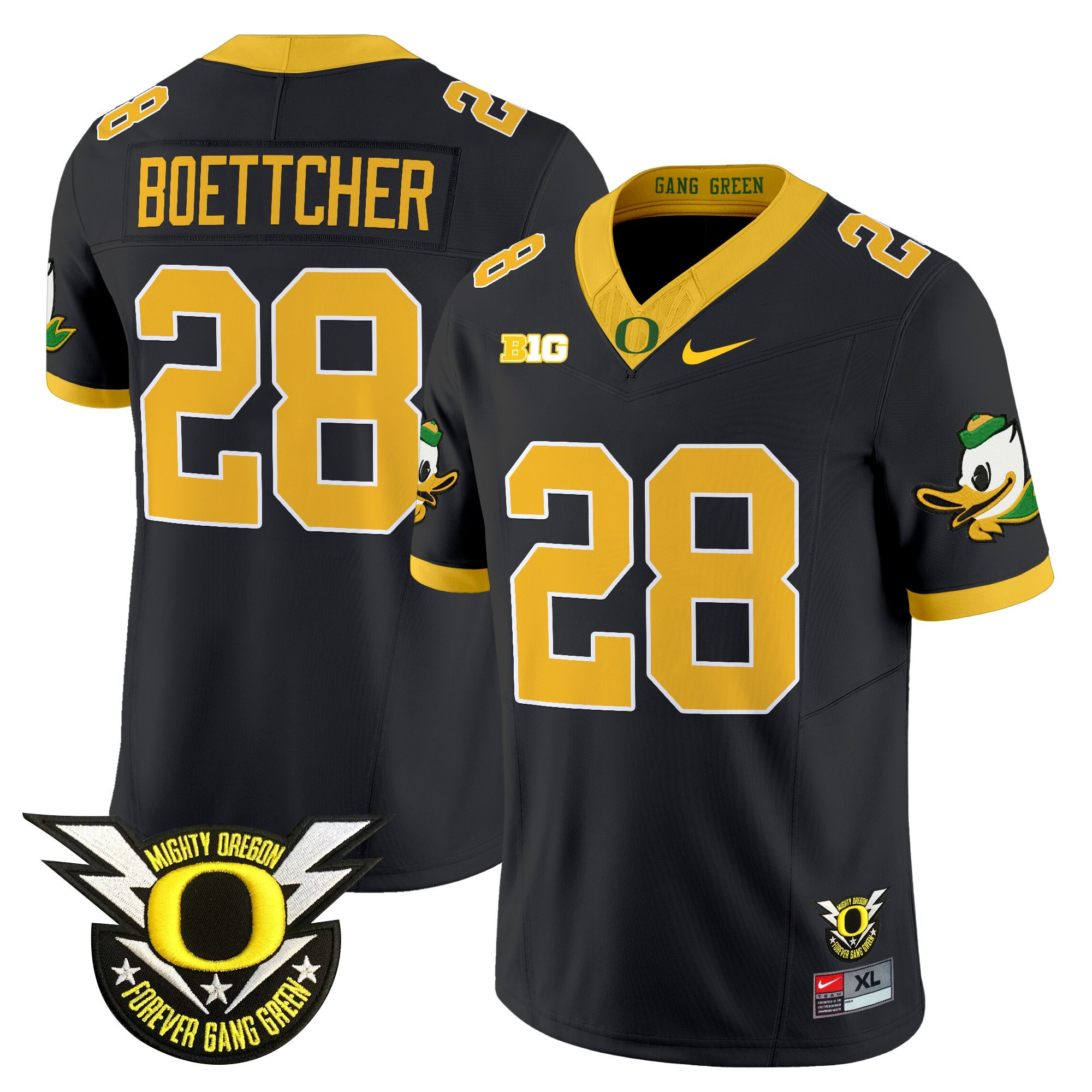 Bryce Boettcher Men's Oregon Ducks 2025 Vapor Limited Black Jersey - All Stitched