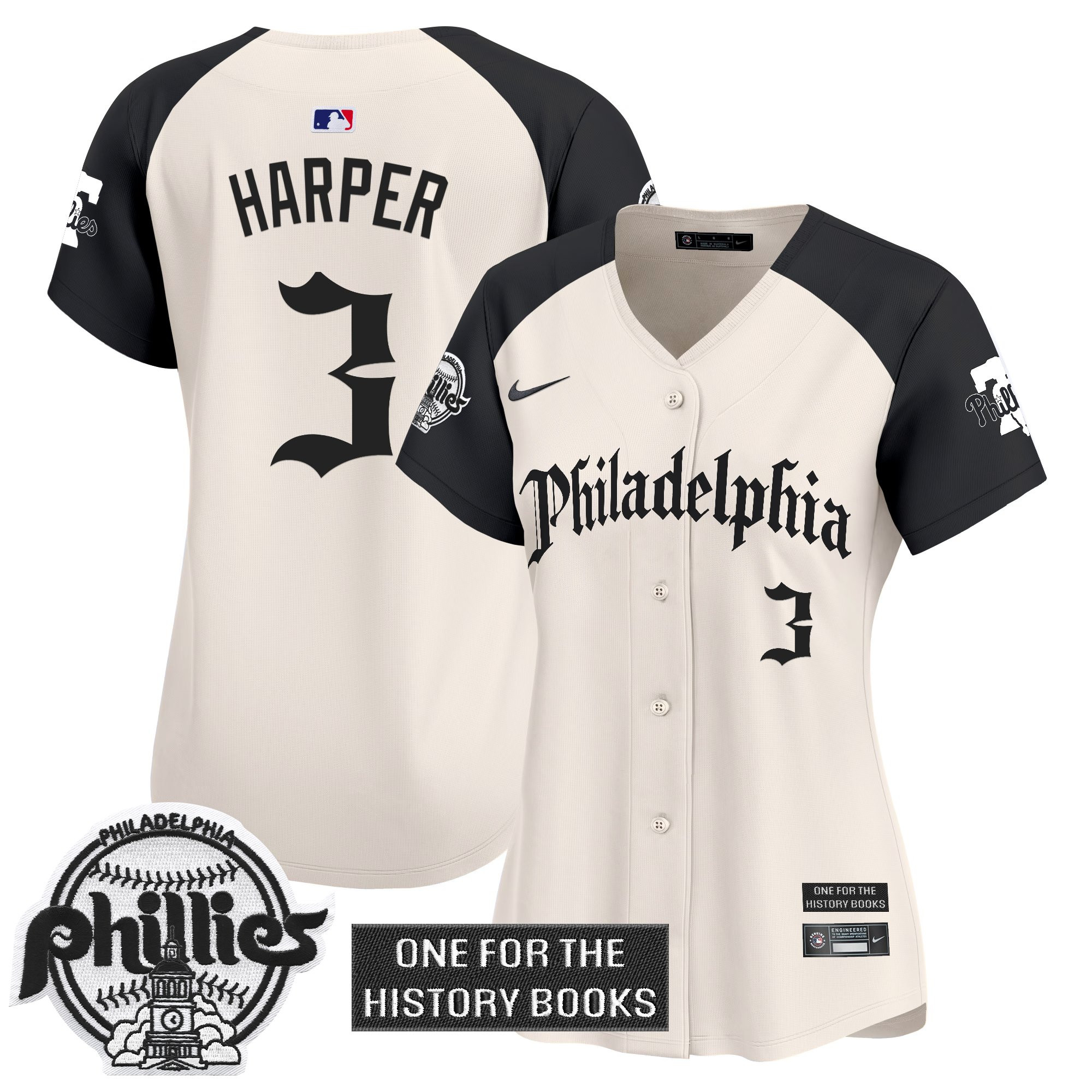 Bryce Harper Women's Philadelphia Phillies Retro Newspaper Edition Vapor Premier Limited Alternate Jersey - All Stitched