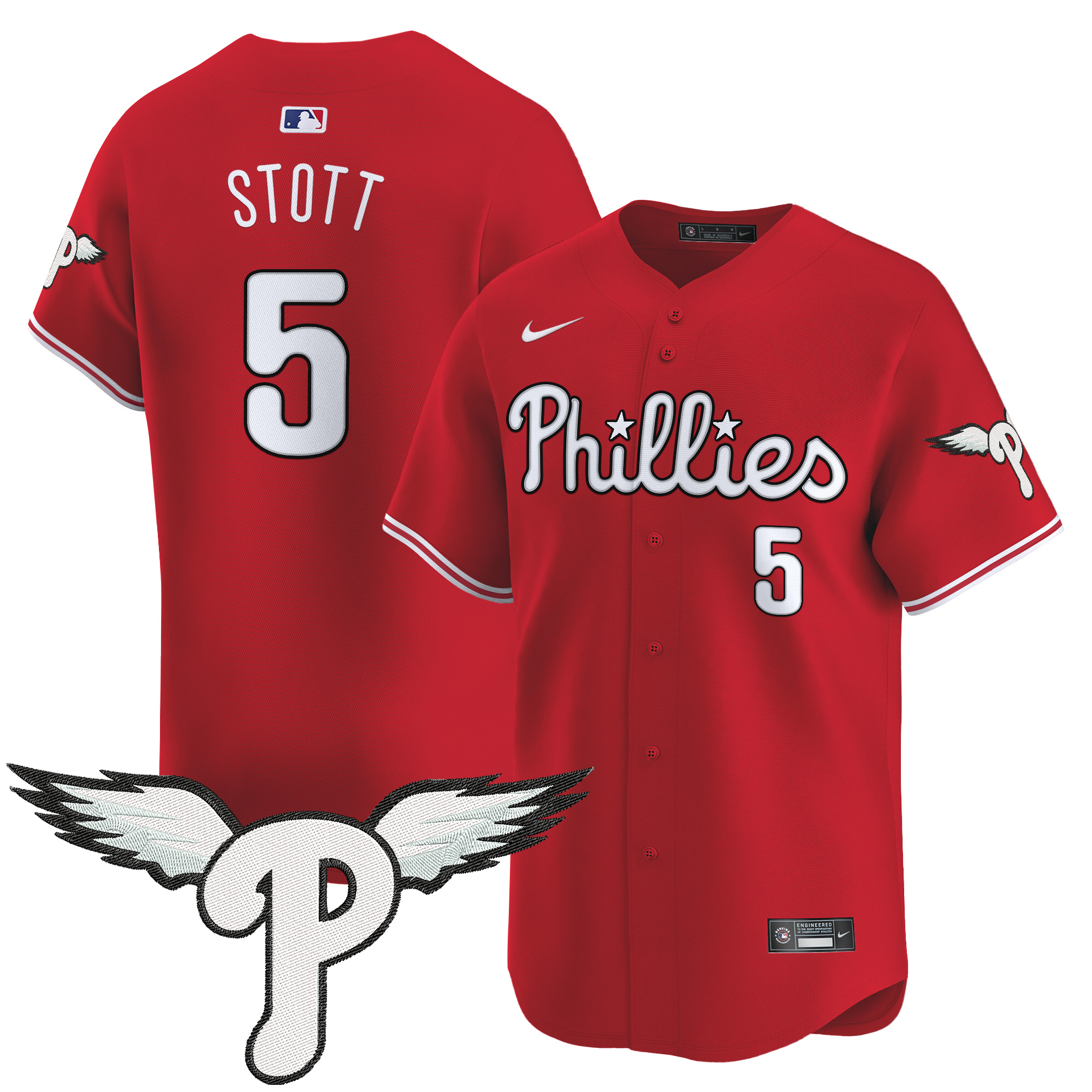 Bryson Stott Men's Philadelphia Phillies 2025 Vapor Premier Limited Red Jersey - All Stitched