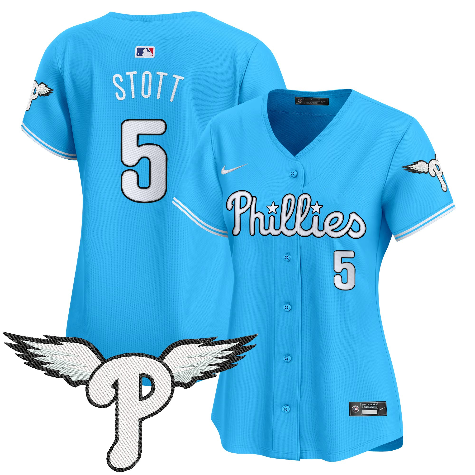 Bryson Stott Women's Philadelphia Phillies 2025 Vapor Premier Limited Blue Jersey - All Stitched