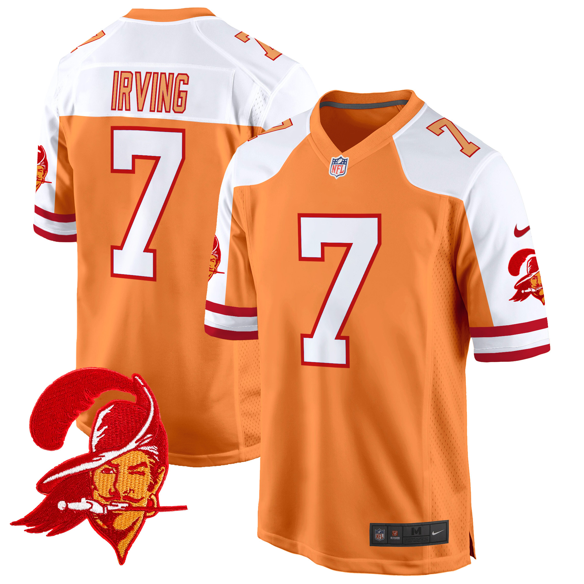 Bucky Irving Men's Tampa Bay Buccaneers Throwback Game Creamsicle Alternate Jersey - All Stitched