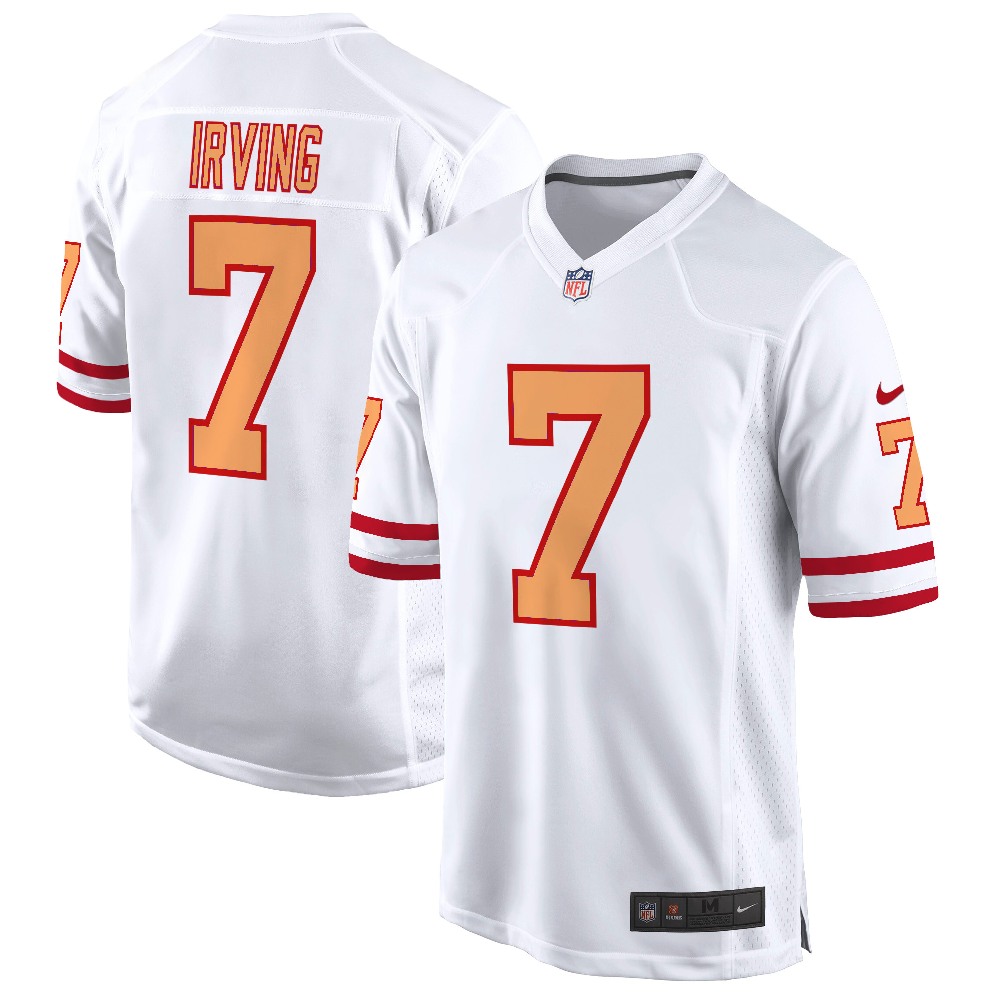 Bucky Irving Men's Tampa Bay Buccaneers Throwback Game White Jersey - All Stitched