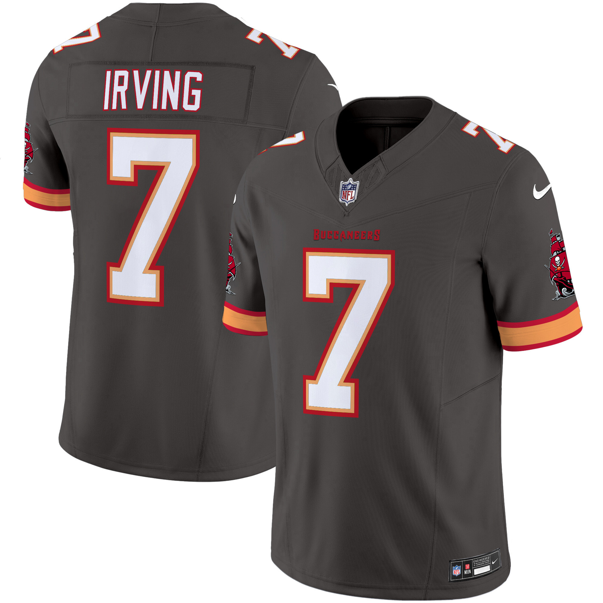 Bucky Irving Men's Tampa Bay Buccaneers Throwback Vapor Limited Pewter Jersey V3 - All Stitched