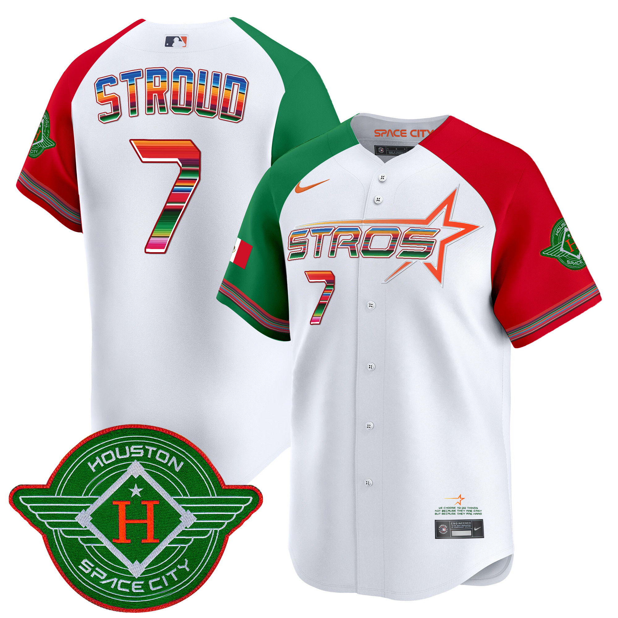 CJ Stroud Men's Houston Astros 2025 City Connect Mexico Vapor Premier Limited Alternate Jersey - All Stitched