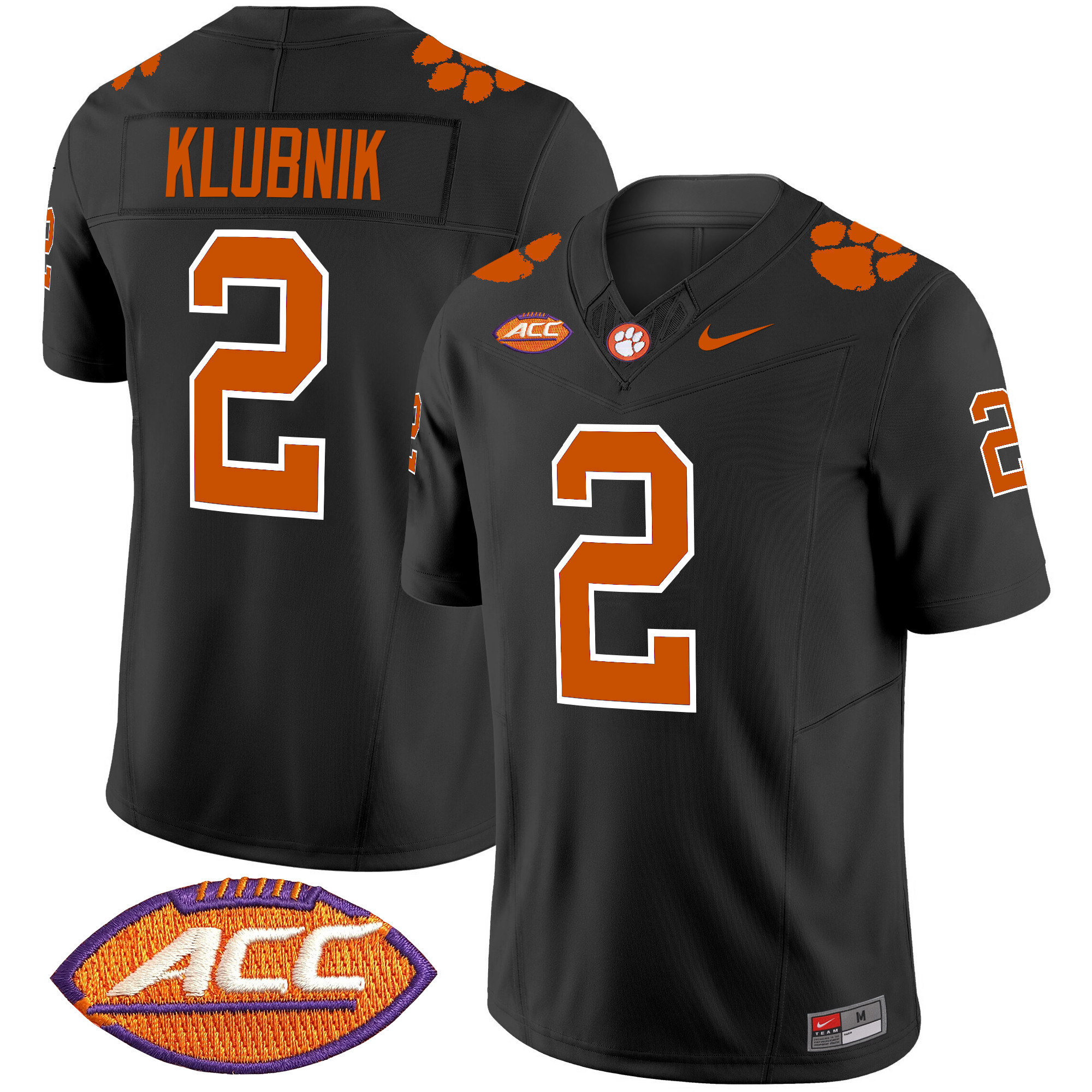 Cade Klubnik Men's Clemson Tigers 2025 Vapor Limited Black Jersey - All Stitched