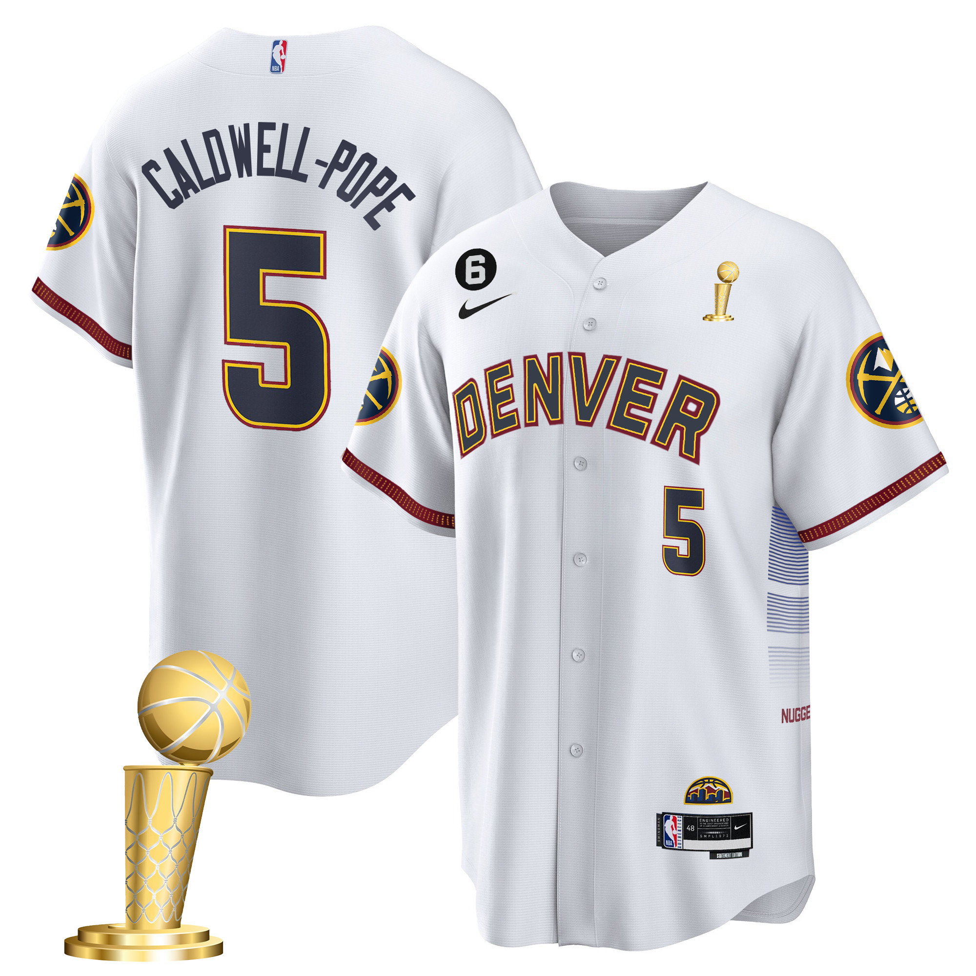 Caldwell-Pope Men's Denver Nuggets 2023 Champions Cool Base City Jersey - All Stitched