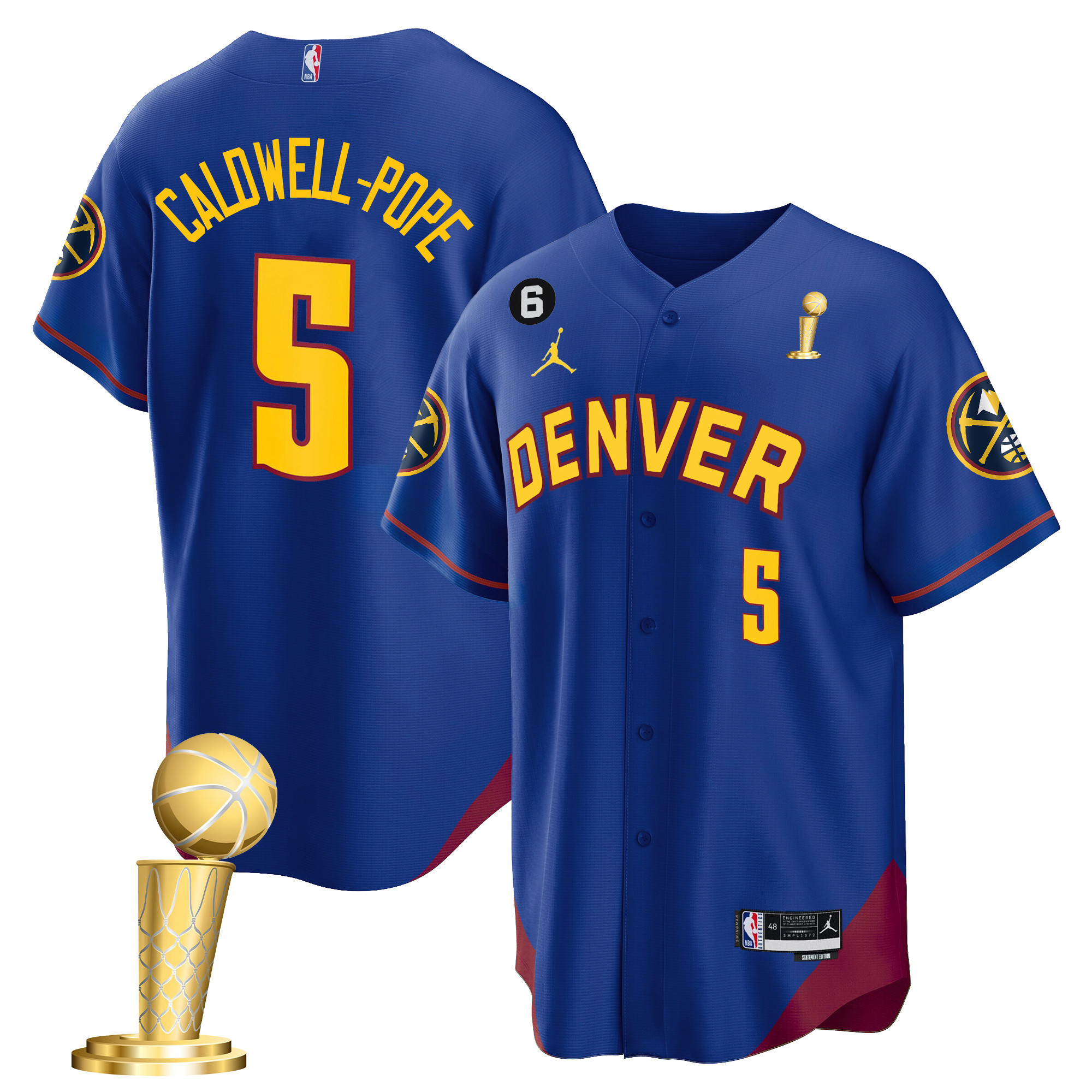 Caldwell-Pope Men's Denver Nuggets 2023 Champions Cool Base Statement Jersey - All Stitched