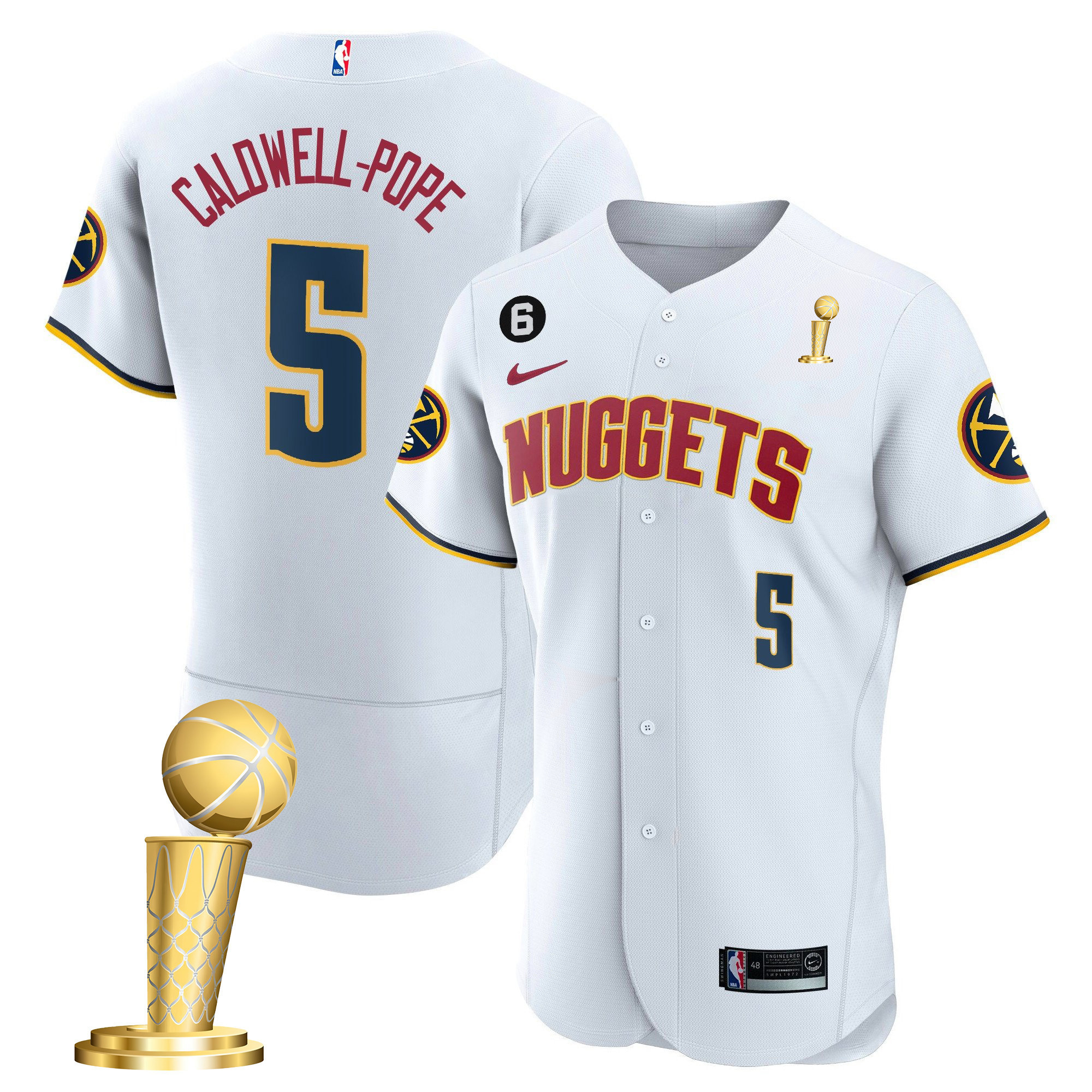 Caldwell-Pope Men's Denver Nuggets 2023 Champions Flex Base Association Jersey - All Stitched