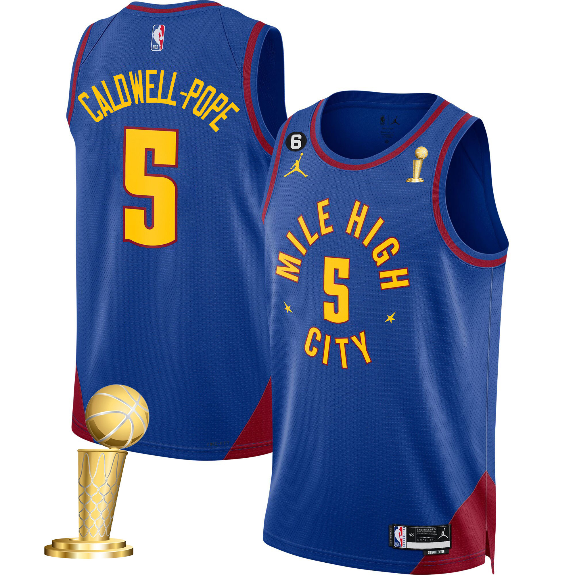Caldwell-Pope Men's Denver Nuggets 2023 Champions Statement Jersey Collection - All Stitched