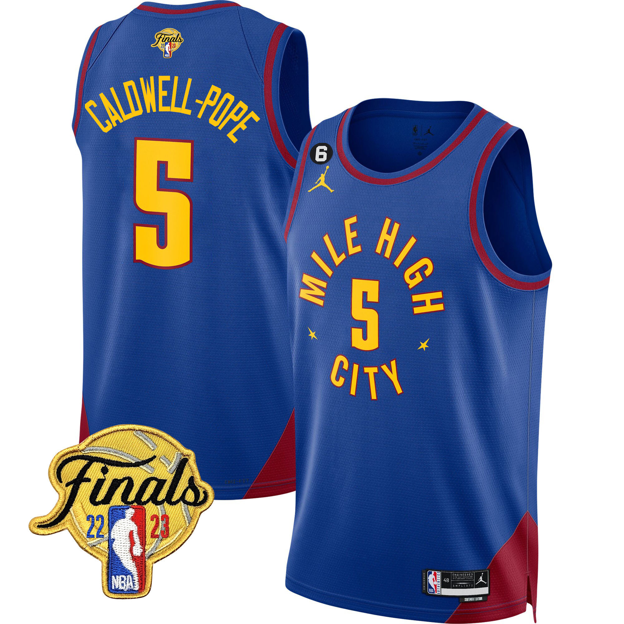 Caldwell-Pope Youth's Denver Nuggets 2023 Finals Patch Collection Statement Jersey - All Stitched