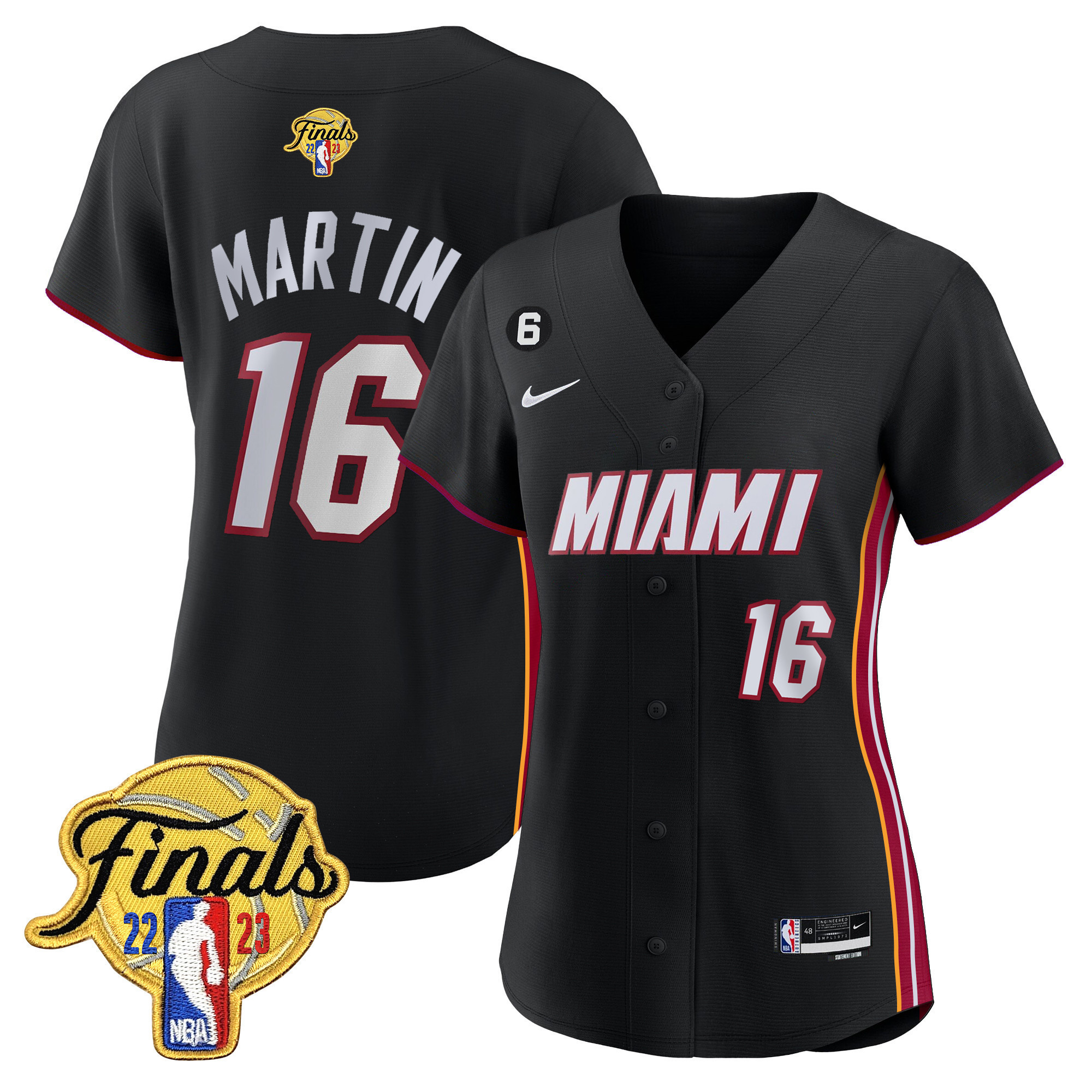 Caleb Martin Women's Miami Heat 2023 Finals Baseball Cool Base Icon Jersey - All Stitched