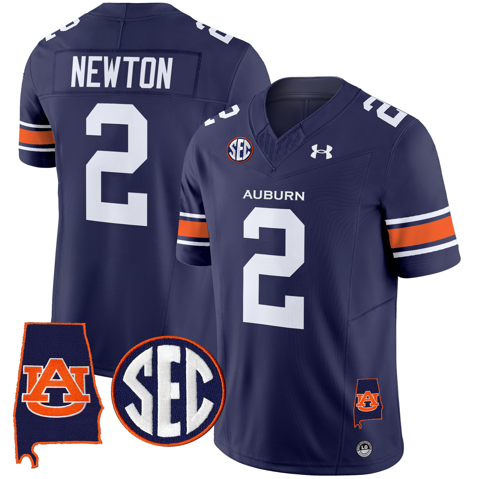 Cam Newton Men's Auburn Tigers 2025 Alabama Patch Vapor Limited Navy Jersey - All Stitched