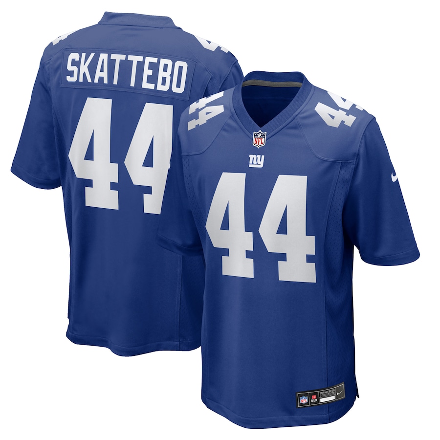 Cam Skattebo Men's New York Giants Game Royal Men Jersey