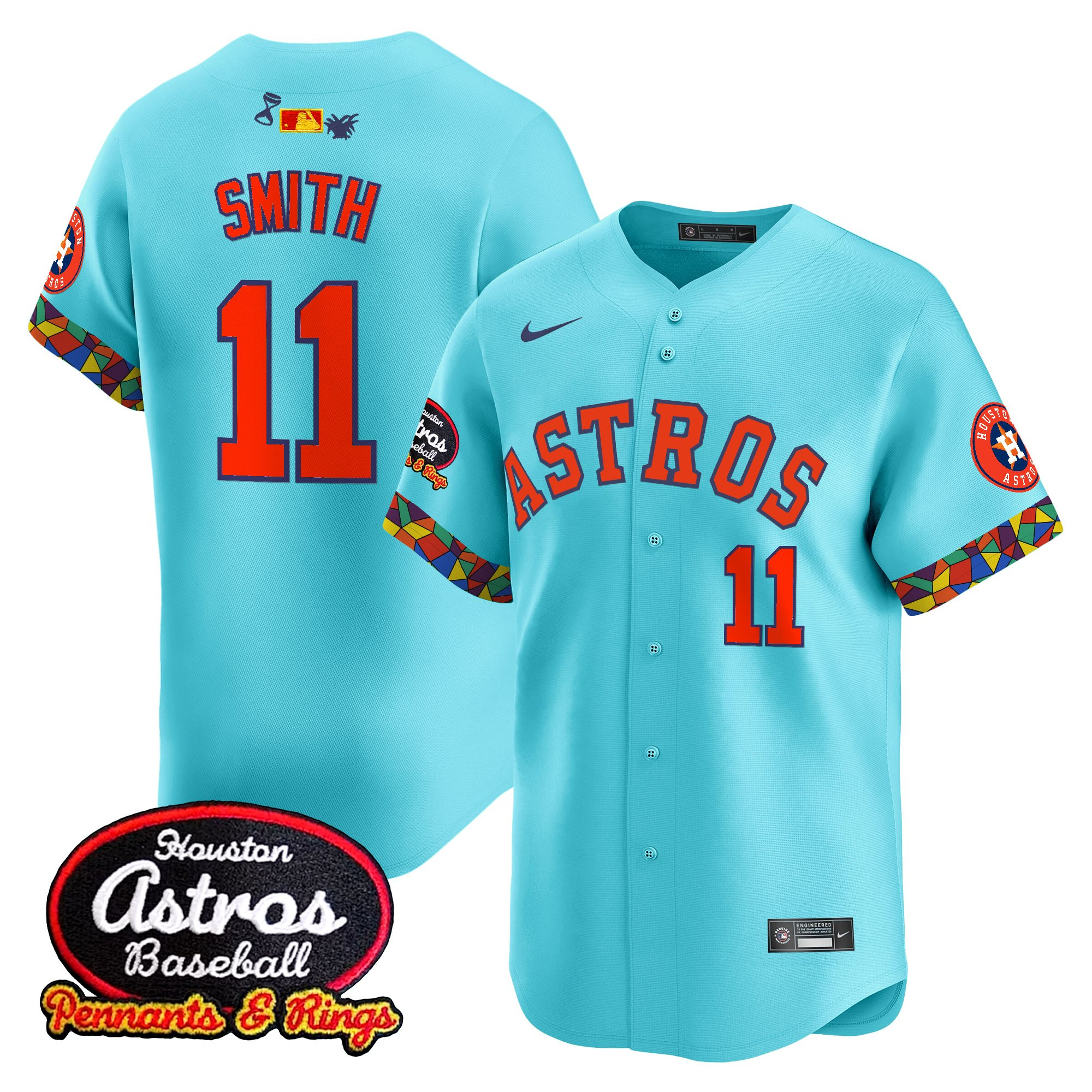 Cam Smith Men's Houston Astros x El Tiempo Cantina Vapor Premier Limited Teal Jersey - All Stitched