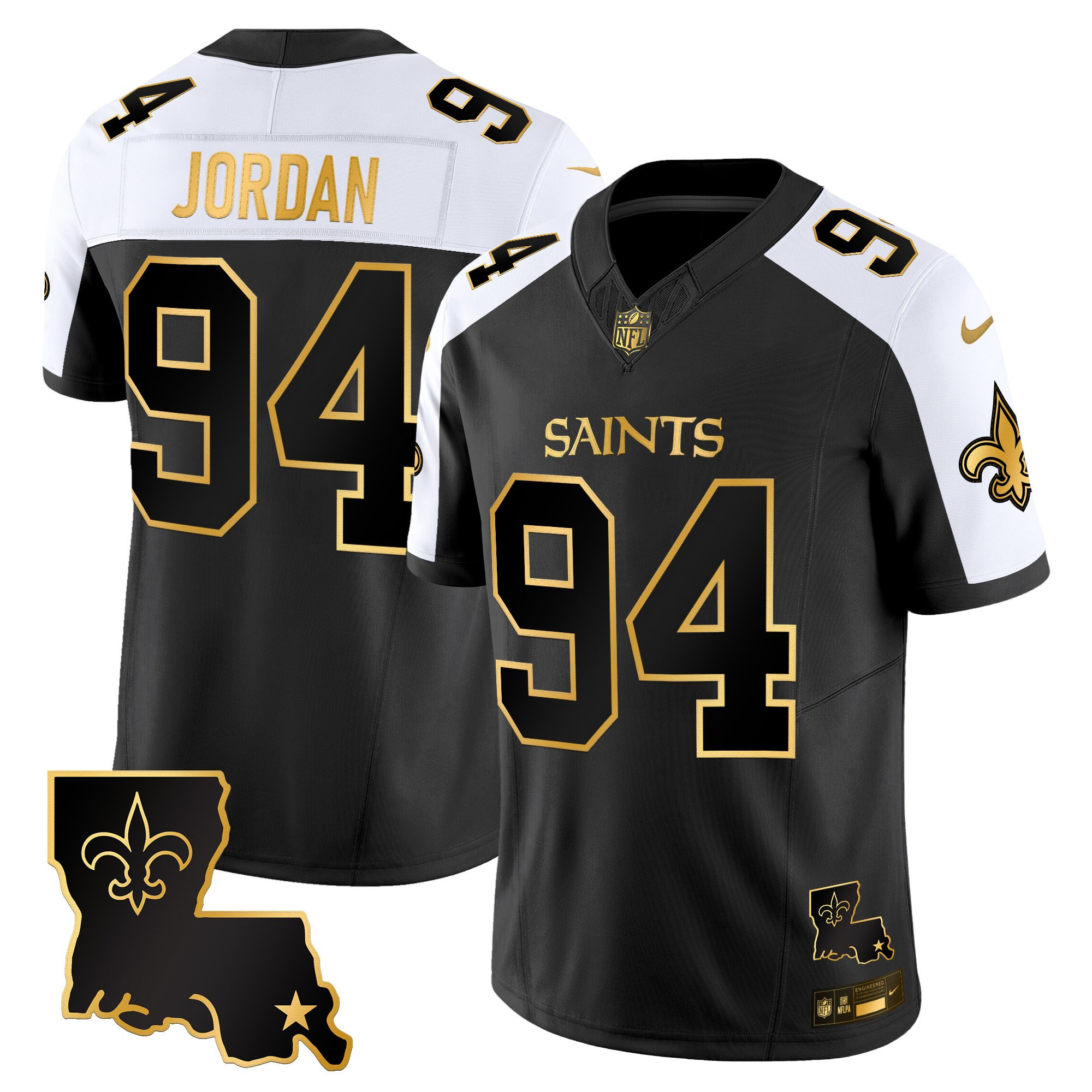 Cameron Jordan Men's New Orleans Saints 2025 Gold Vapor Limited Alternate Jersey - All Stitched